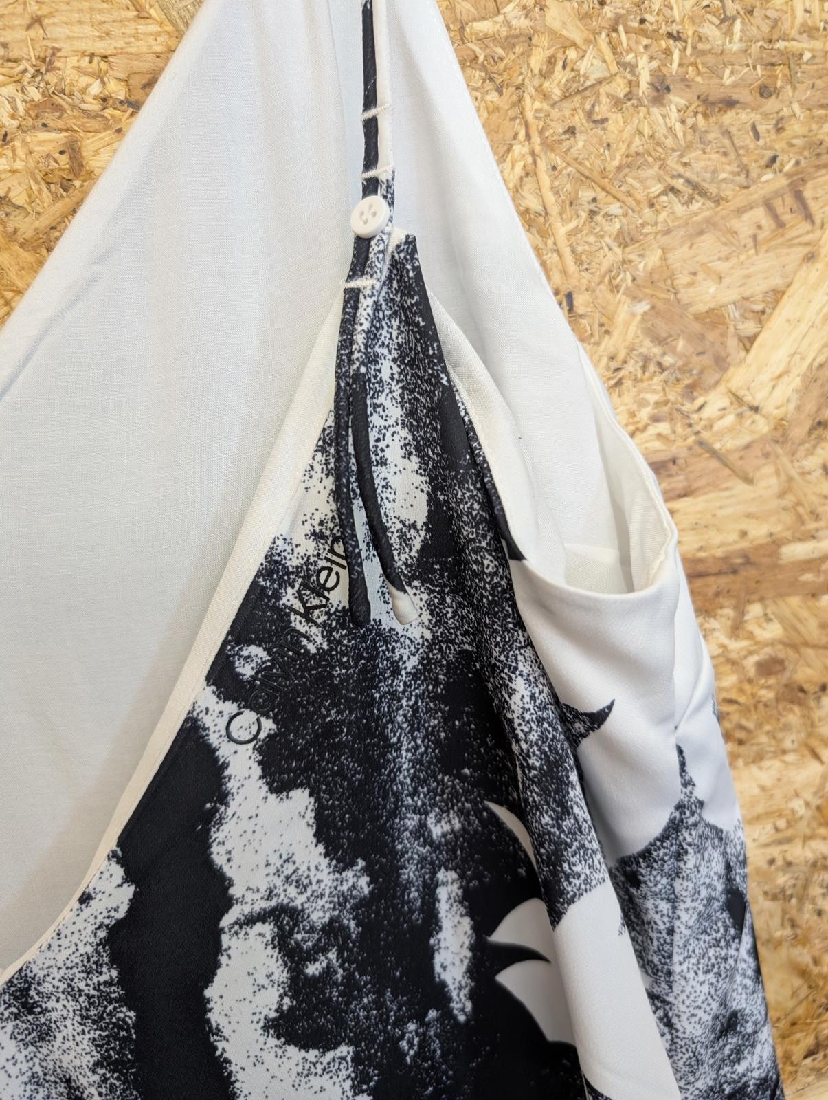 Calvin Klein CK Size M 12-14 Maxi Dress Recycled CDC Print Slip Dress