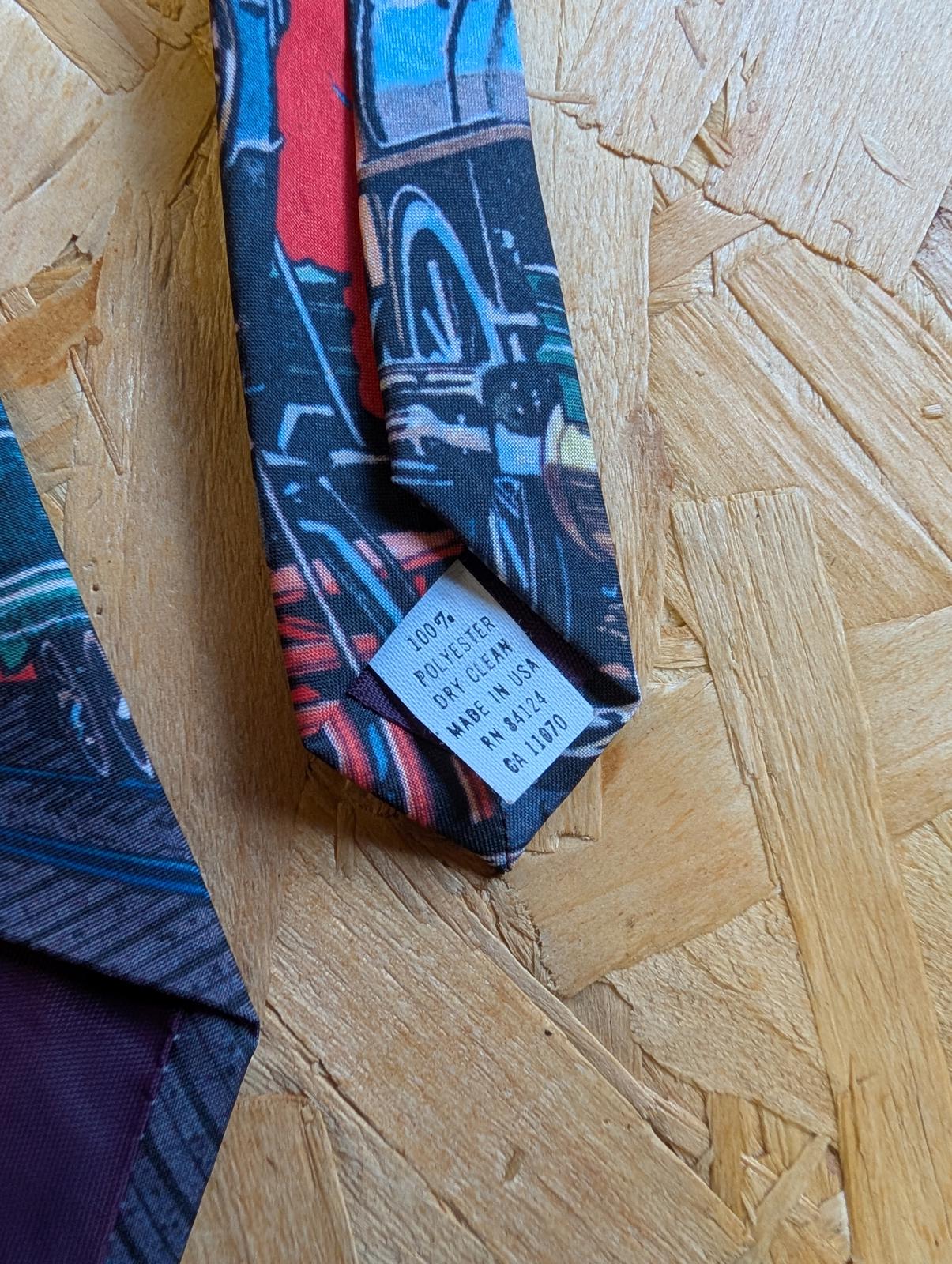 Ralph Marlin Time Of The Steam Train Tie 57" 145cm 90s Vintage 1994 Made In USA
