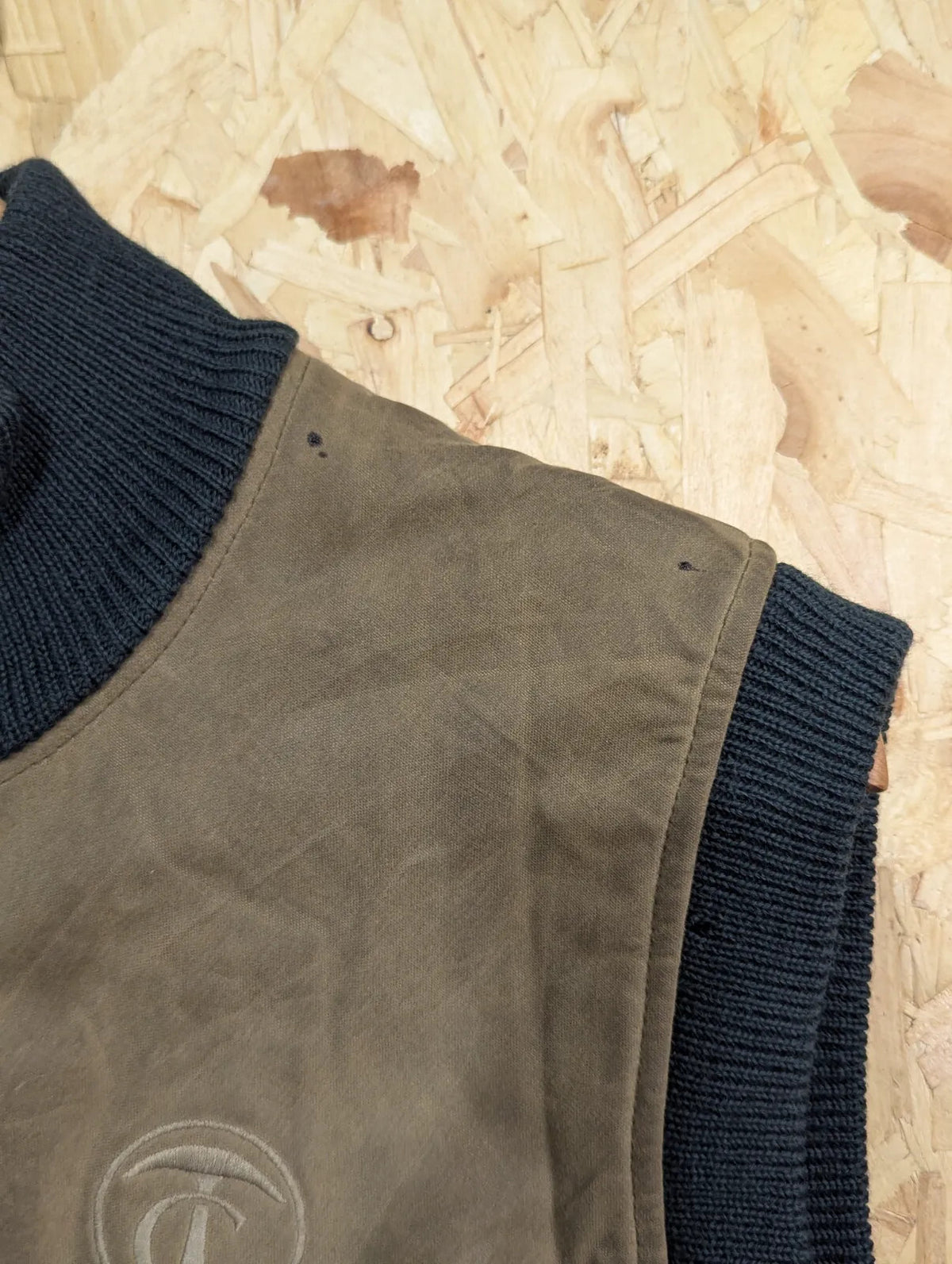 Filson Style 705 Wool Guide Vest Mens Wool Green Brown Knit Gilet Tin Cloth Zip