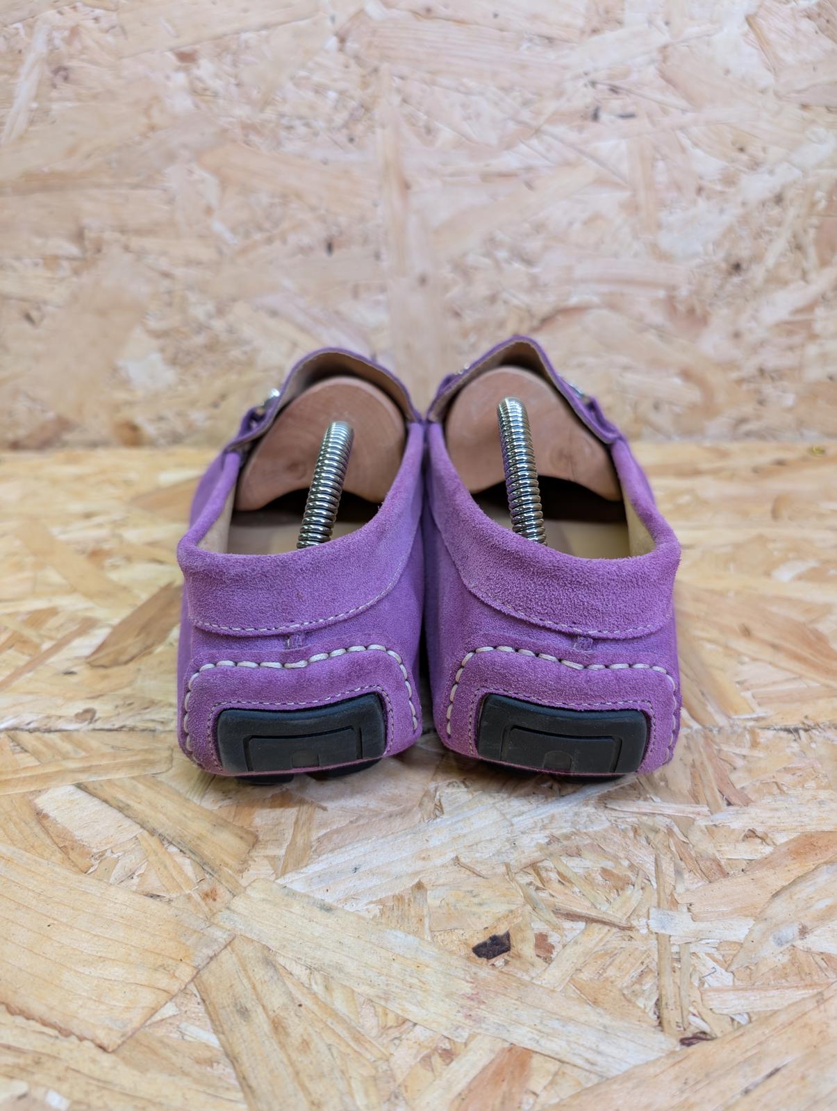 Luciano Di Roma Suede Purple Loafers Driving Shoes Made Italy Slip On 9 UK 43 EU