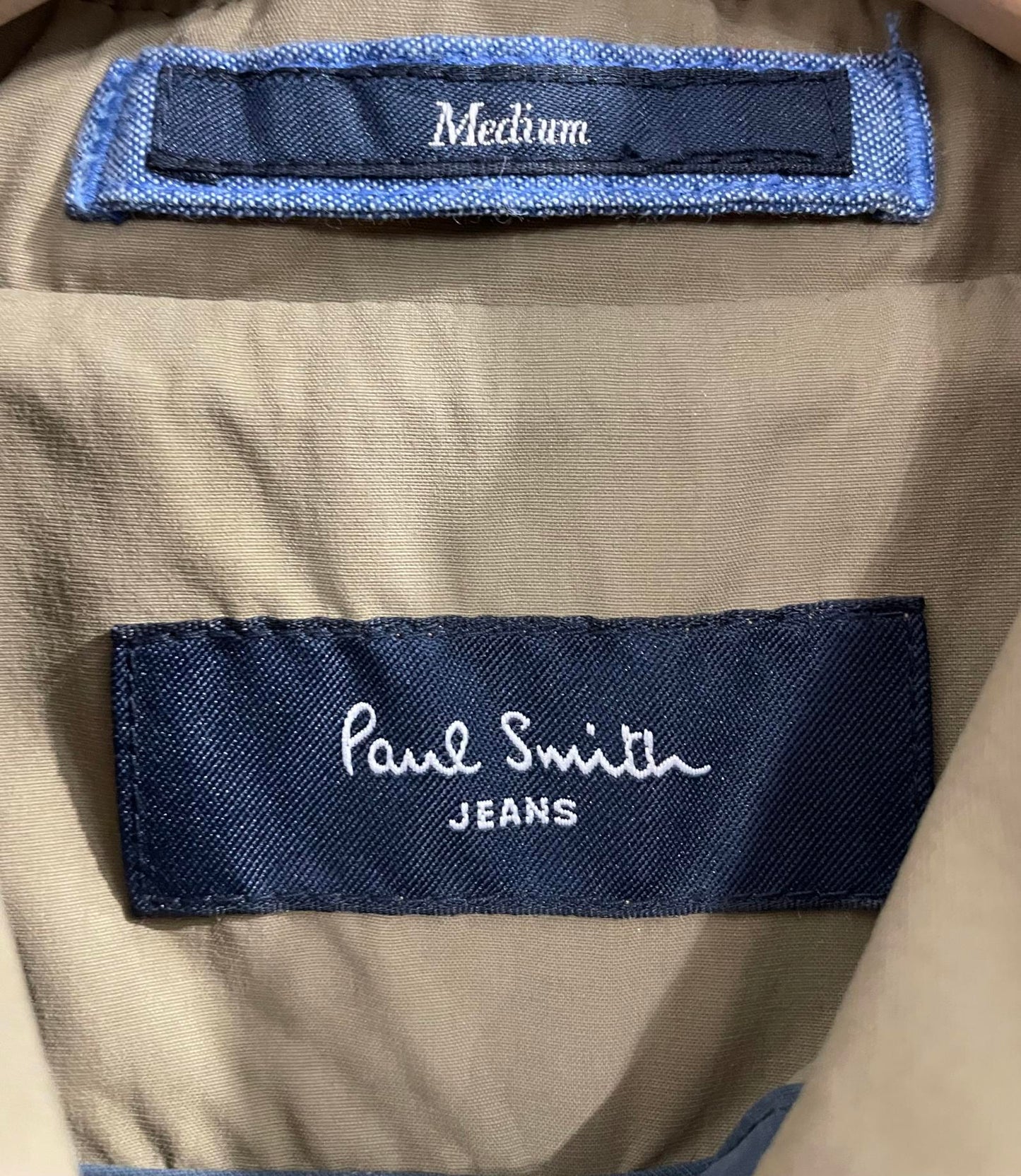 Paul Smith Jacket Mens Medium Two-Tone Pack Away Parka Jacket Khaki Green Orange