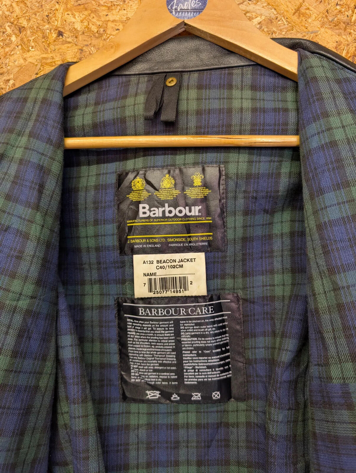 Vintage Barbour Beacon Jacket Wax Jacket Mens Medium C40 Black A132 Belted 90s