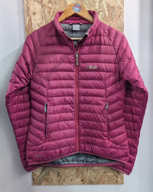 Rab Jacket UK Size 10 Women Microlight Puffer Lightweight Down Feather Pink
