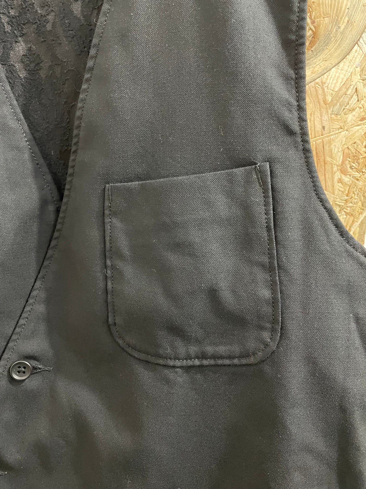 Engineered Garments Reversible Black Waistcoat Lined Vest Made In USA Small