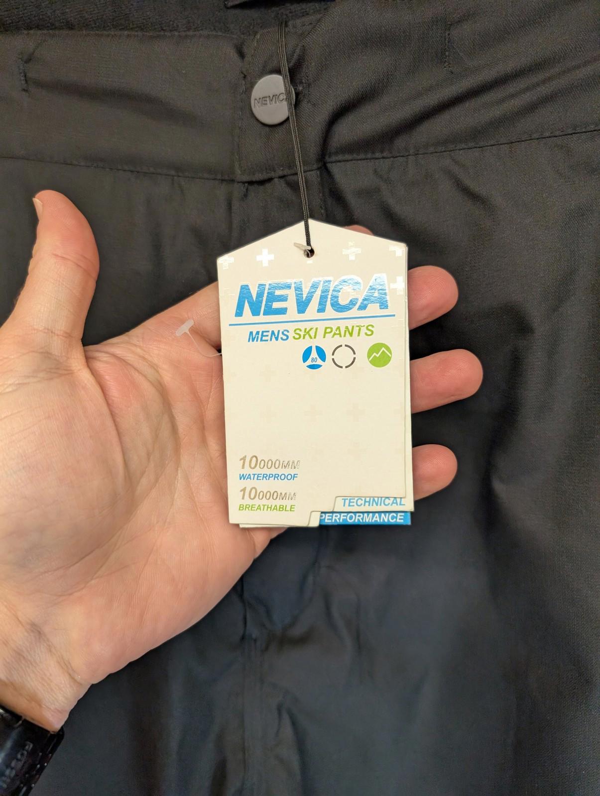 Nevica ZX Mens Ski Trousers XXL W36 W38 Black Waterproof Snow Pants Salopettes