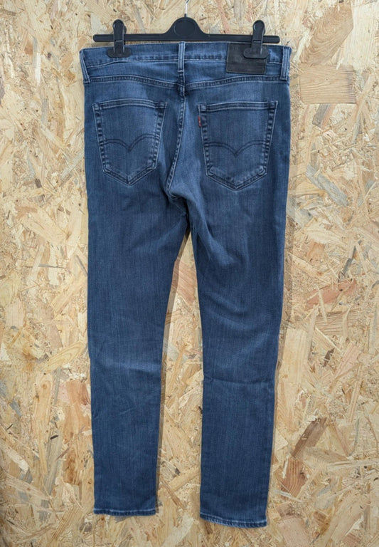 Levis 510 Skinny Jeans W29 L32 Men Navy Blue Rock Stretch Premium Big E Red Tab