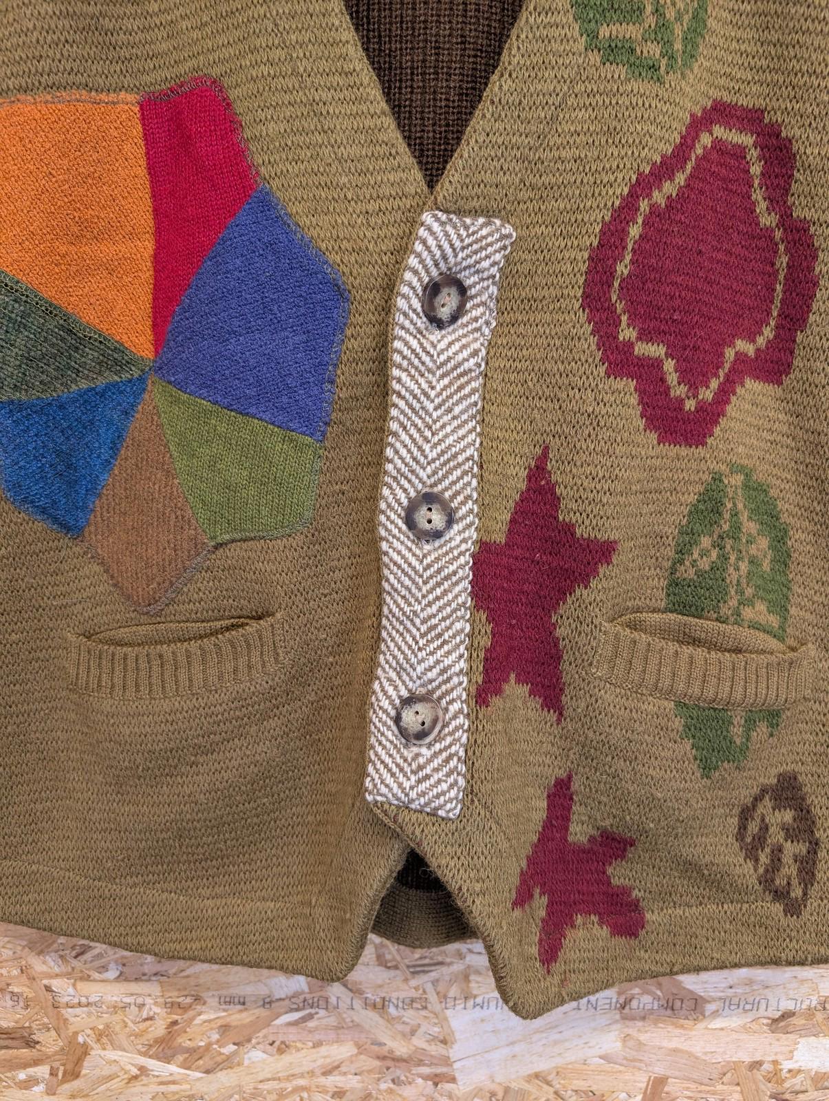 Valentino Vest Seze Medium Women Jeans Collection Knit Wool Vintage 90s Italy