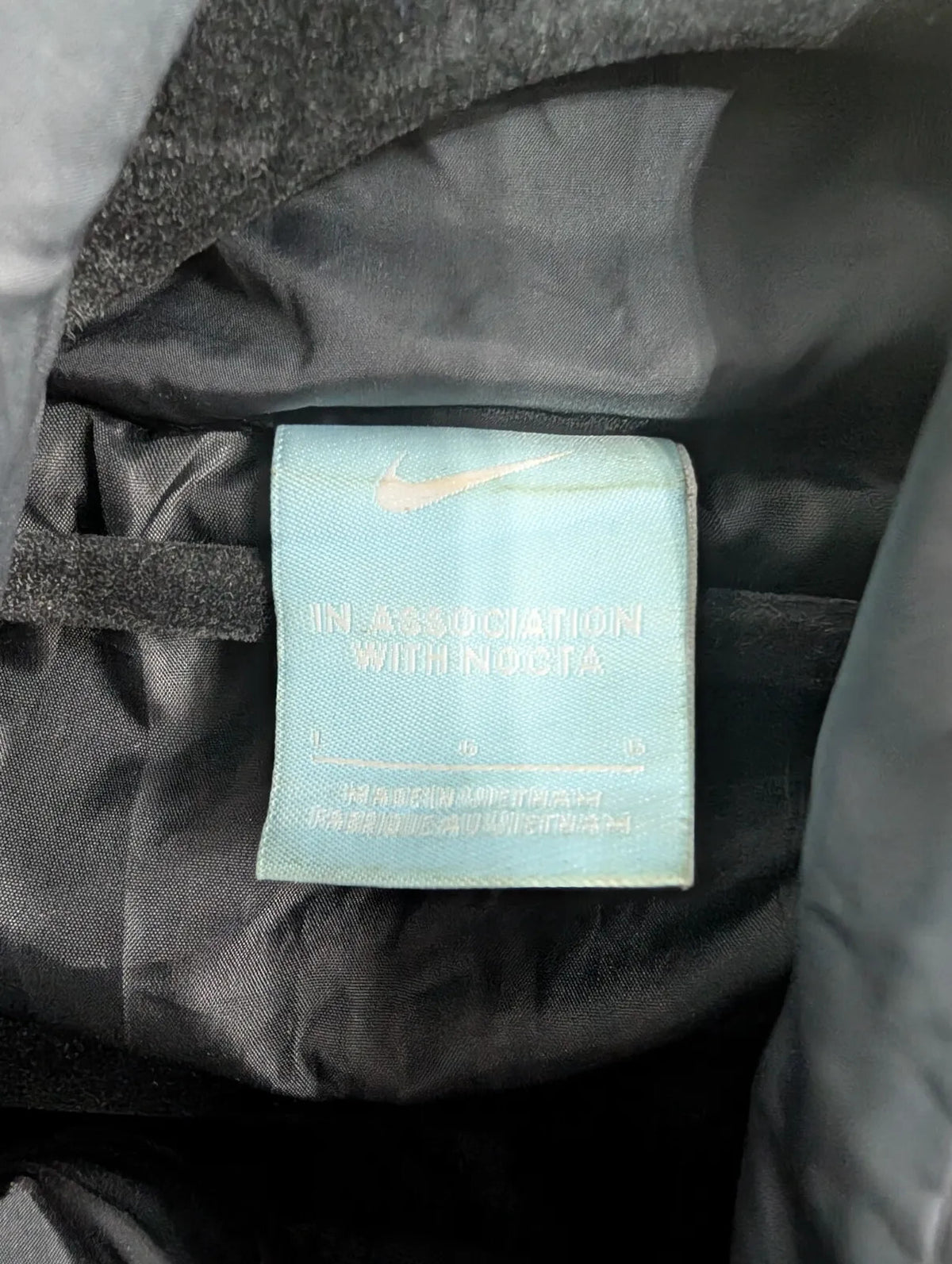 Nike A.W.R. NOCTA Puffer Jacket Mens Large Black Quilted Ltd Ed Drake Blue Tag