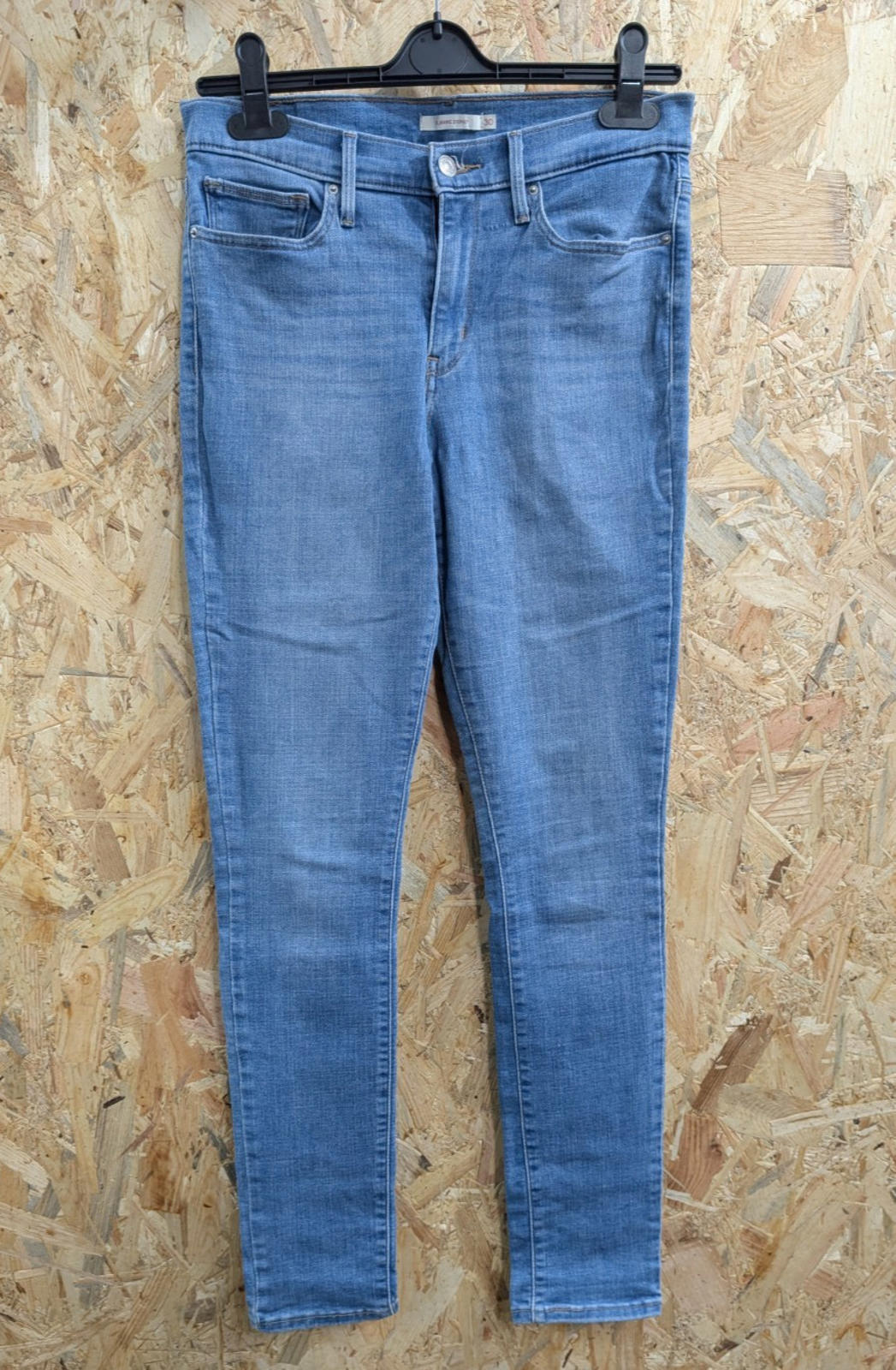 Levis Slimming Skinny Jeans Size 12 W30 L32 Women Blue Stretch Red Tab