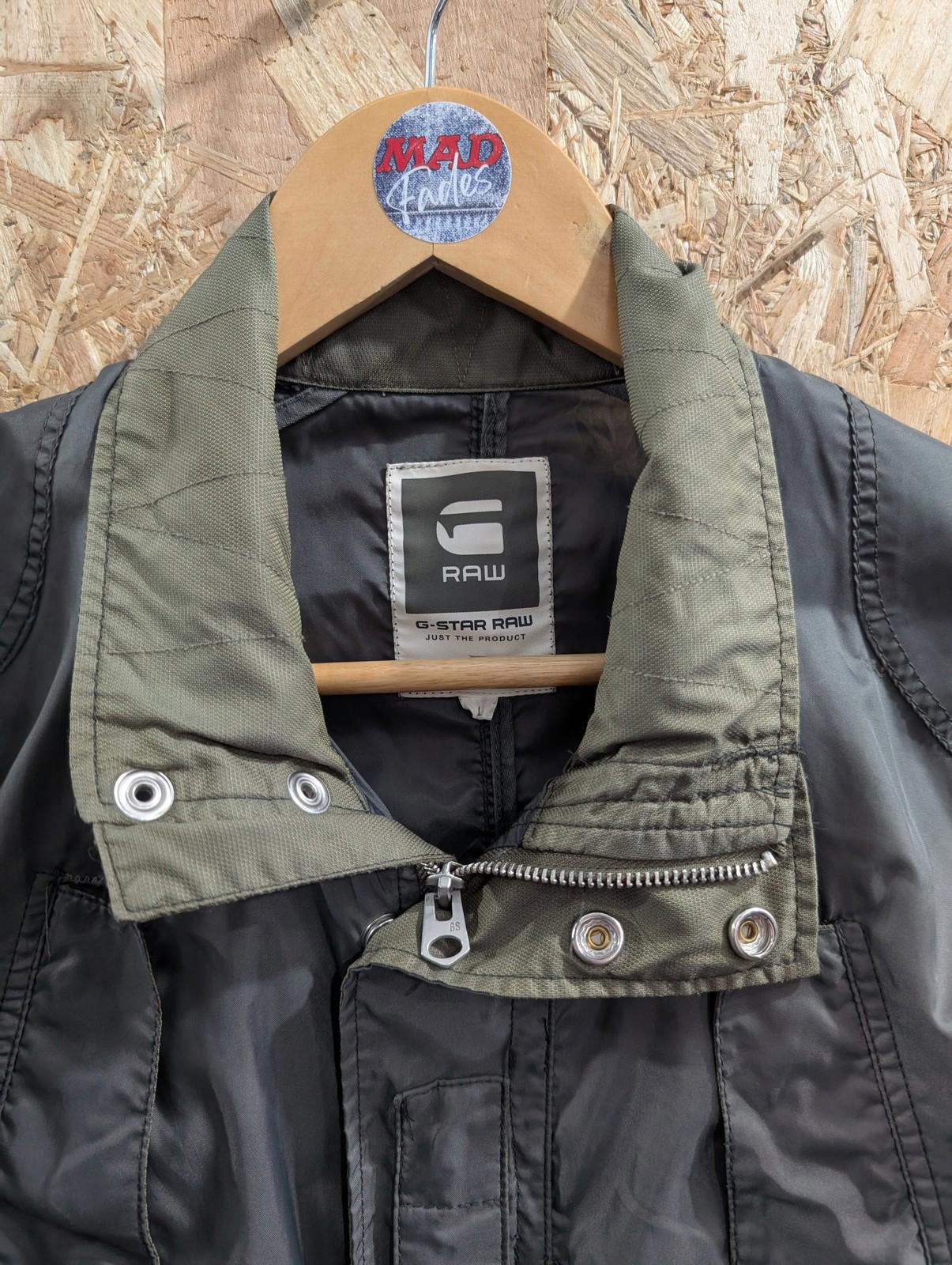G-Star Raw Jacket Mens Large Military Style Khaki Green Casual Polyester