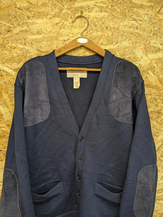 Filson Guide Cardigan Navy Blue Mens XL Vintage Wool Style 713 Made In USA