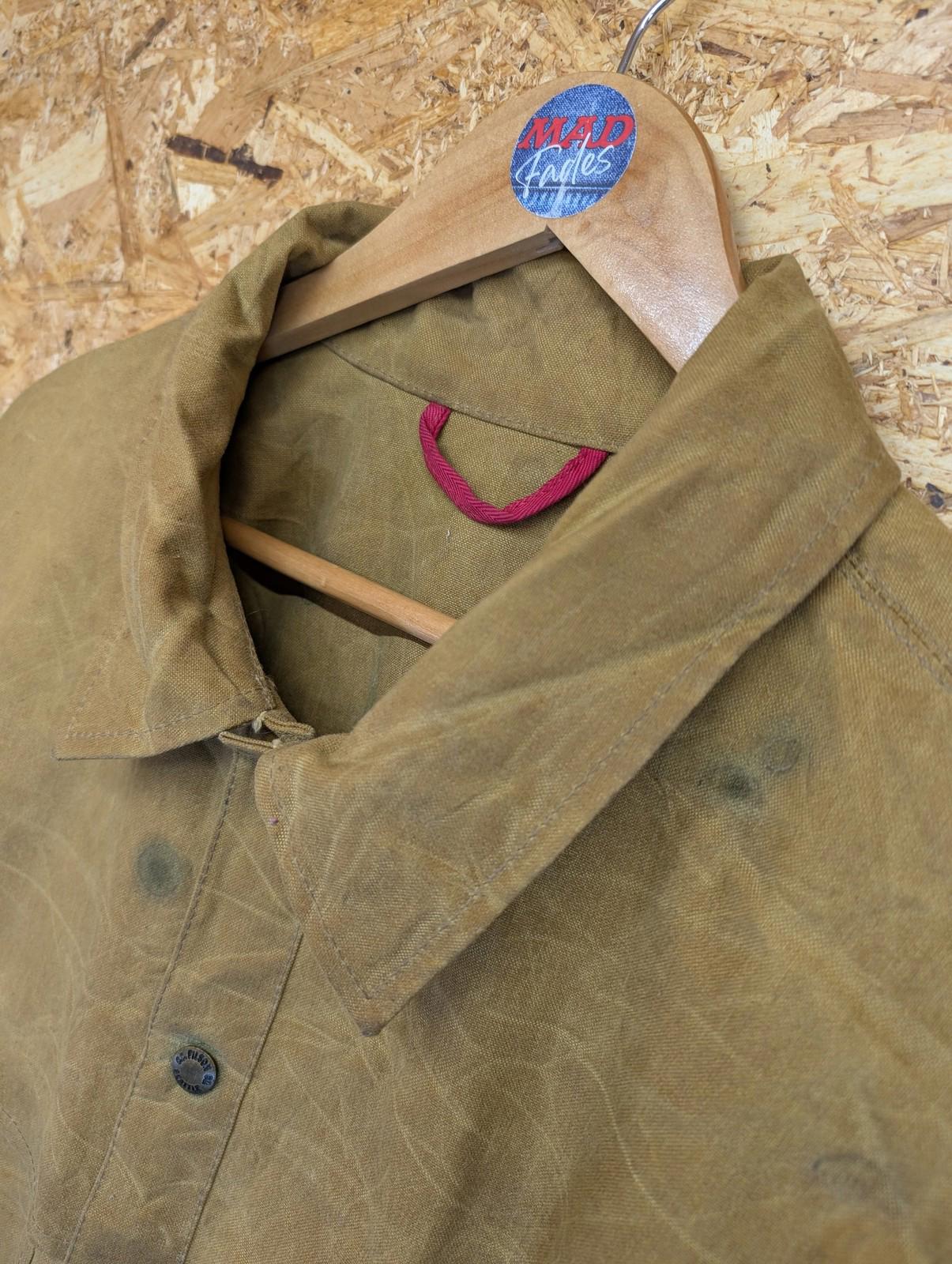 Filson Tin Cloth Packer XL Men Jacket Waxed Cotton Field Coat Brown Double USA
