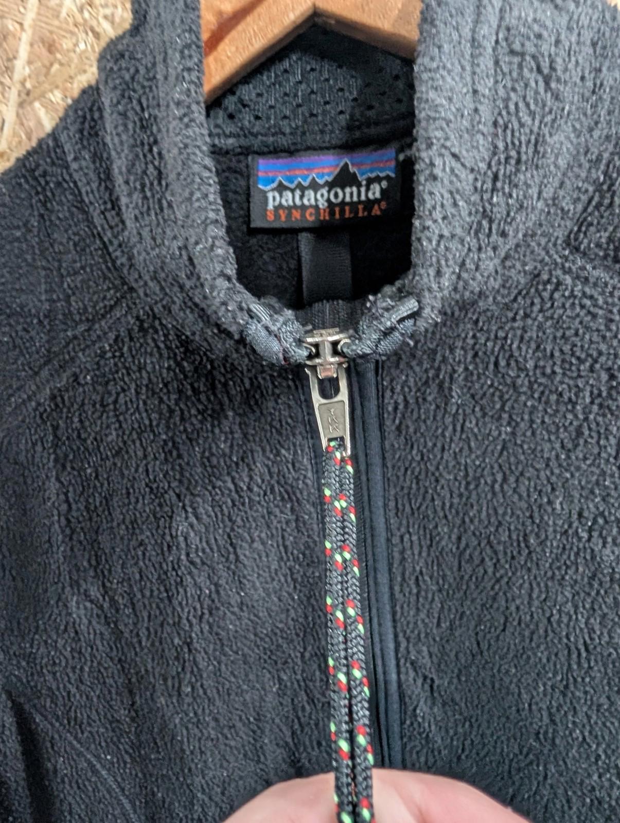 Patagonia Synchilla Vest Small Women Fleece Gilet Zip Black Bodywarmer USA Made