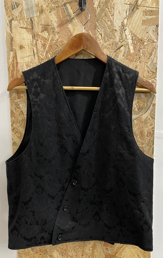 Engineered Garments Reversible Black Waistcoat Lined Vest Made In USA Small