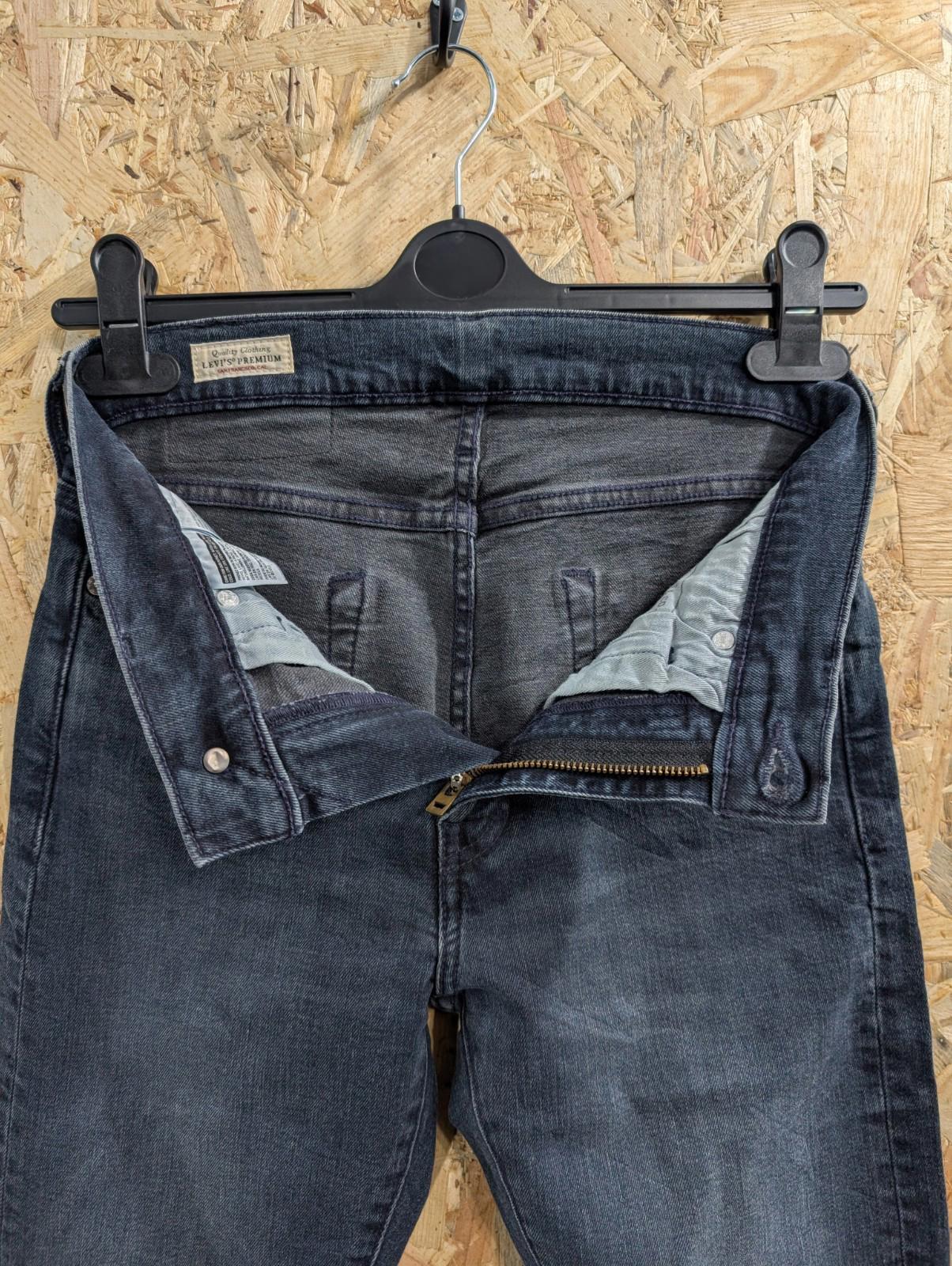 Levis 512 Slim Jeans W32 L32 Men Navy Blue Stretch Premium Big E Red Tab Zip Fly