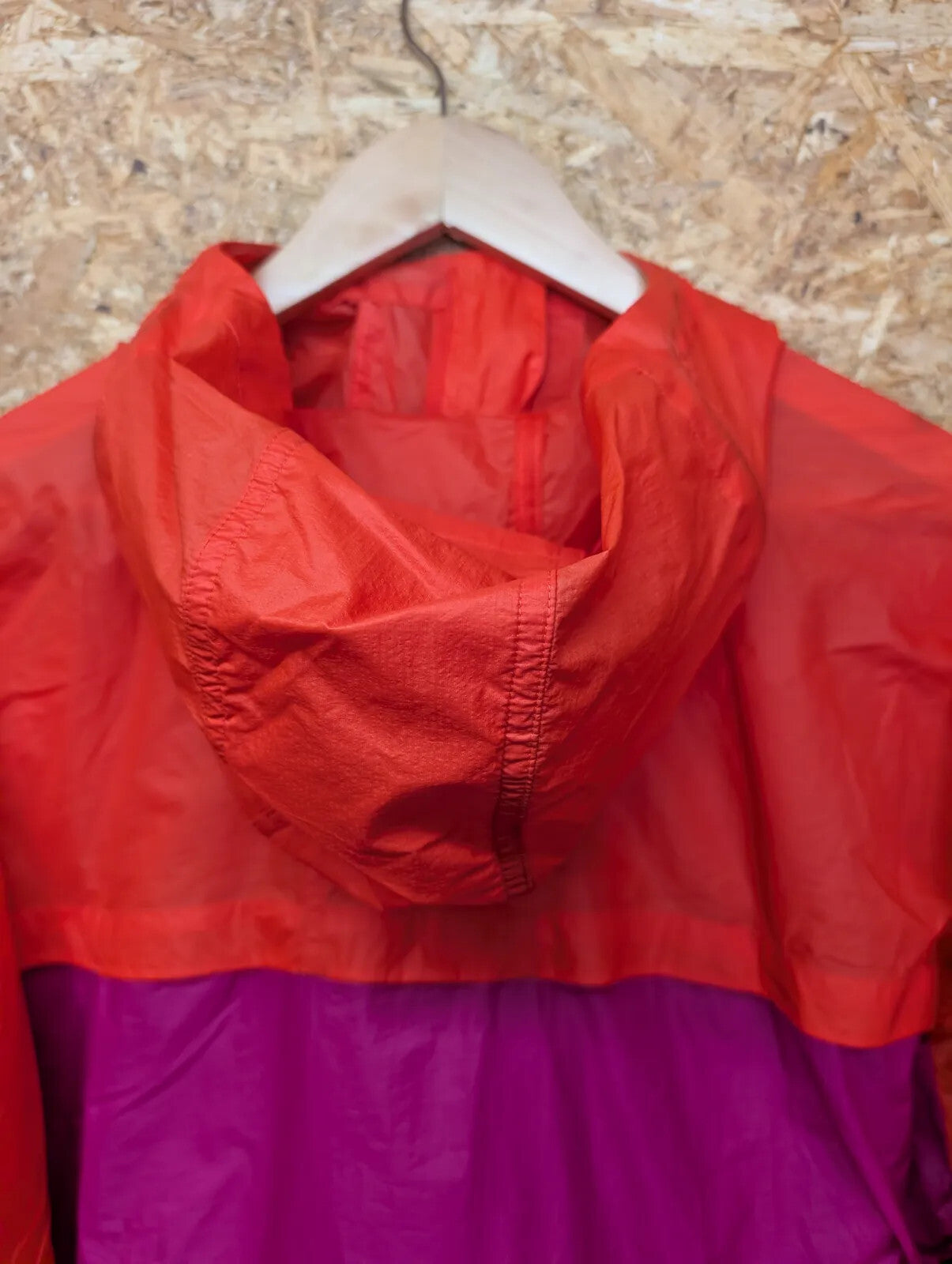 Nike ACG Smock Hood Jacket Men Small Oversized Orange Pink Windbreaker 1/4 Zip
