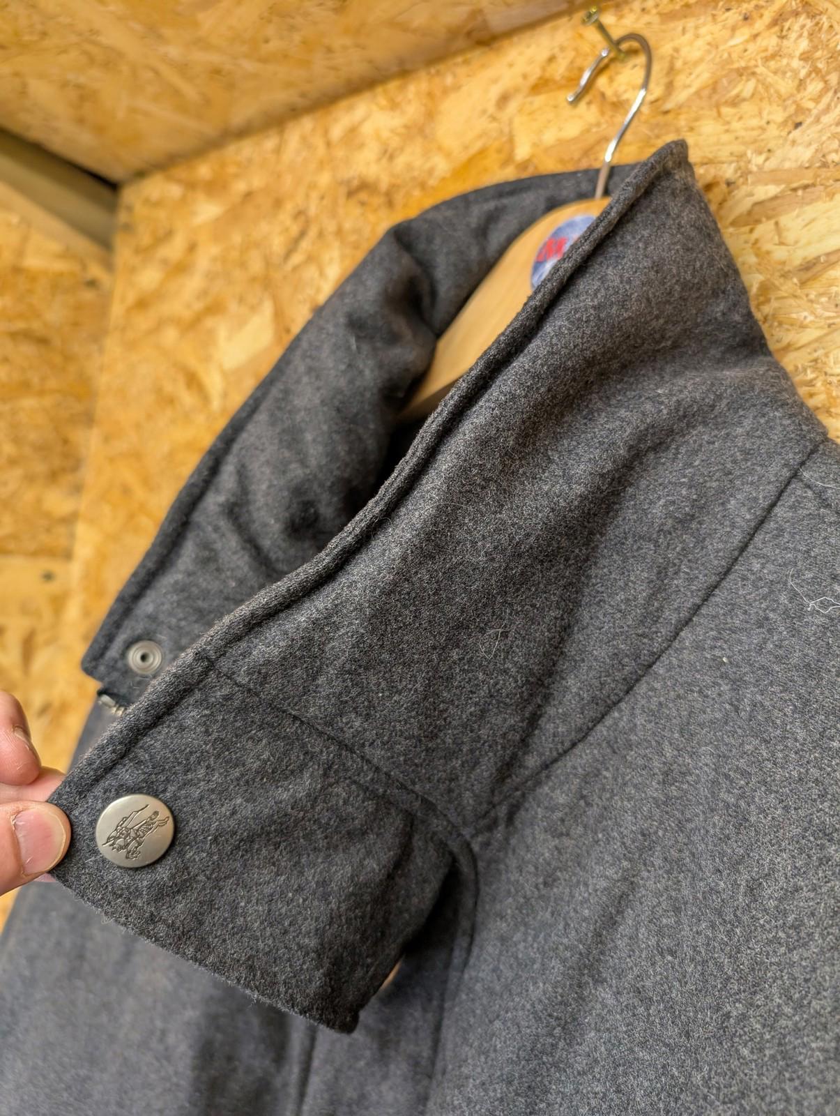 Burberry Puffer Jacket Size 3XL Men Grey Wool Blend Winter Coat Vintage 90s