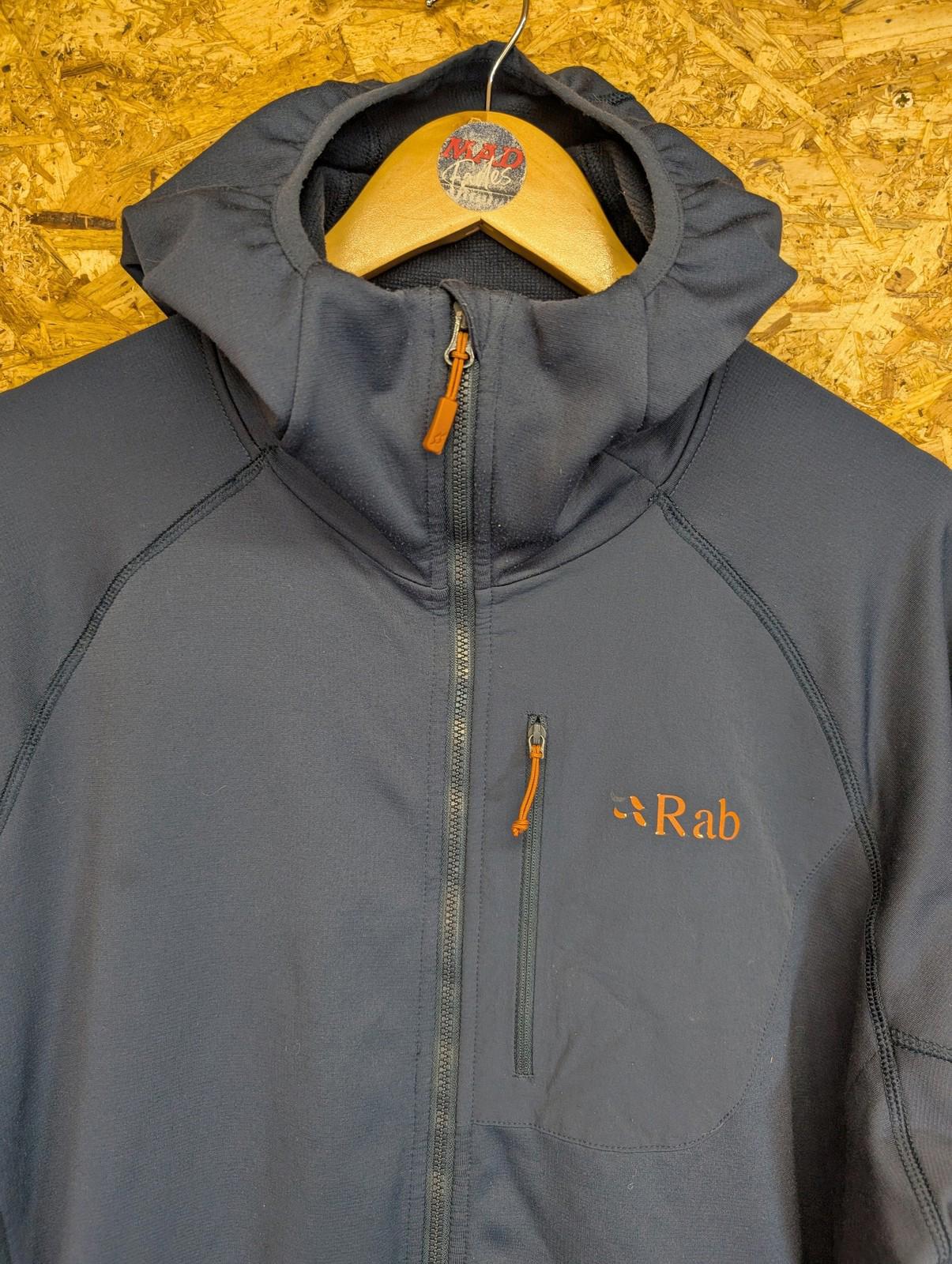 Rab Superflux Hoody Jacket XL Men Thermic Fleece Outdoor Track Navy Blue Zip