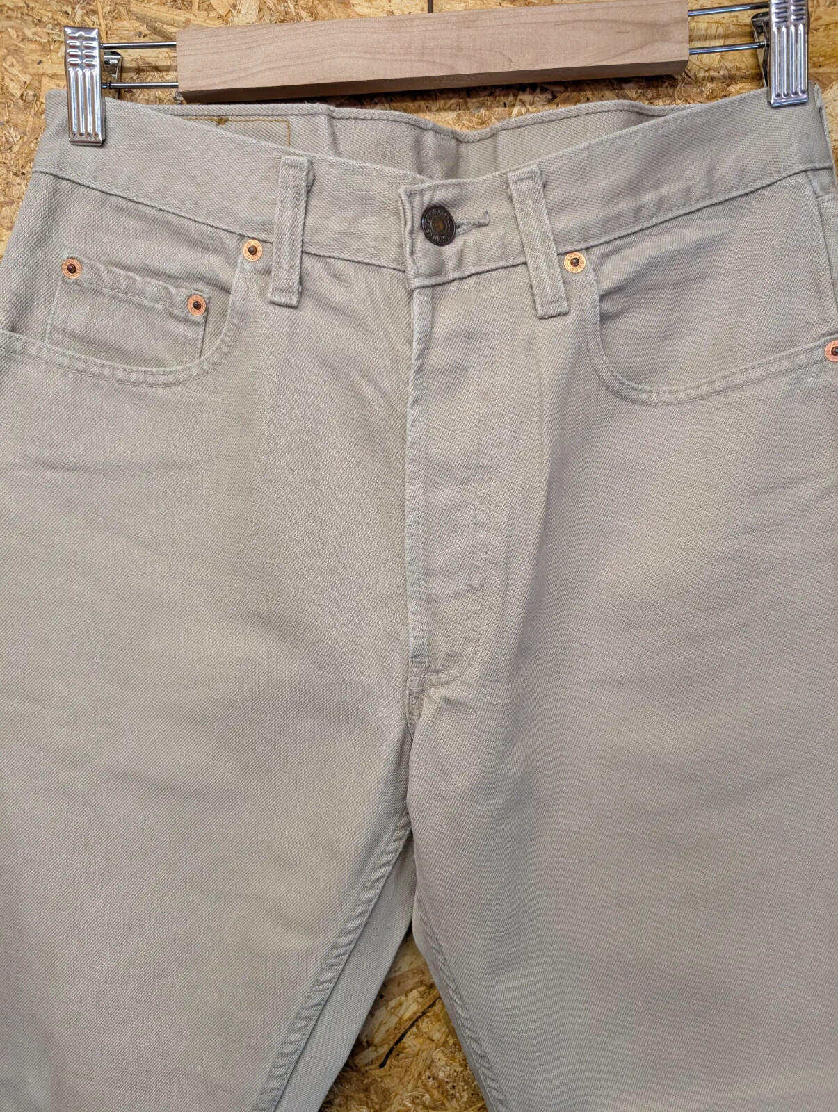 Vintage Levis 618 Jeans Men W30 L32 Beige Stone Wash Orange Tab Straight Leg 90s