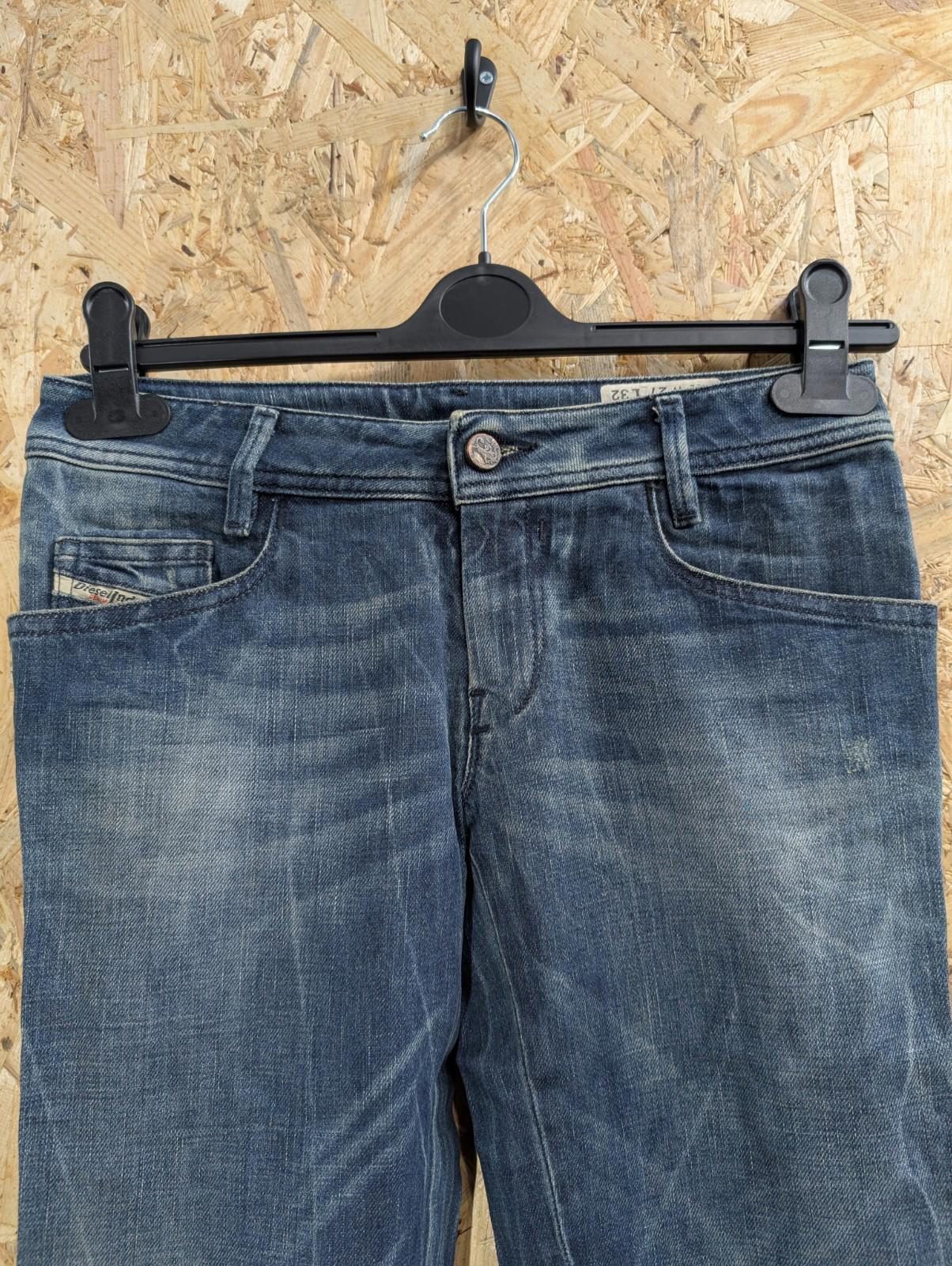Diesel Newz Jeans W27 L32 Low Rise Women Distressed Blue 008SV Y2K