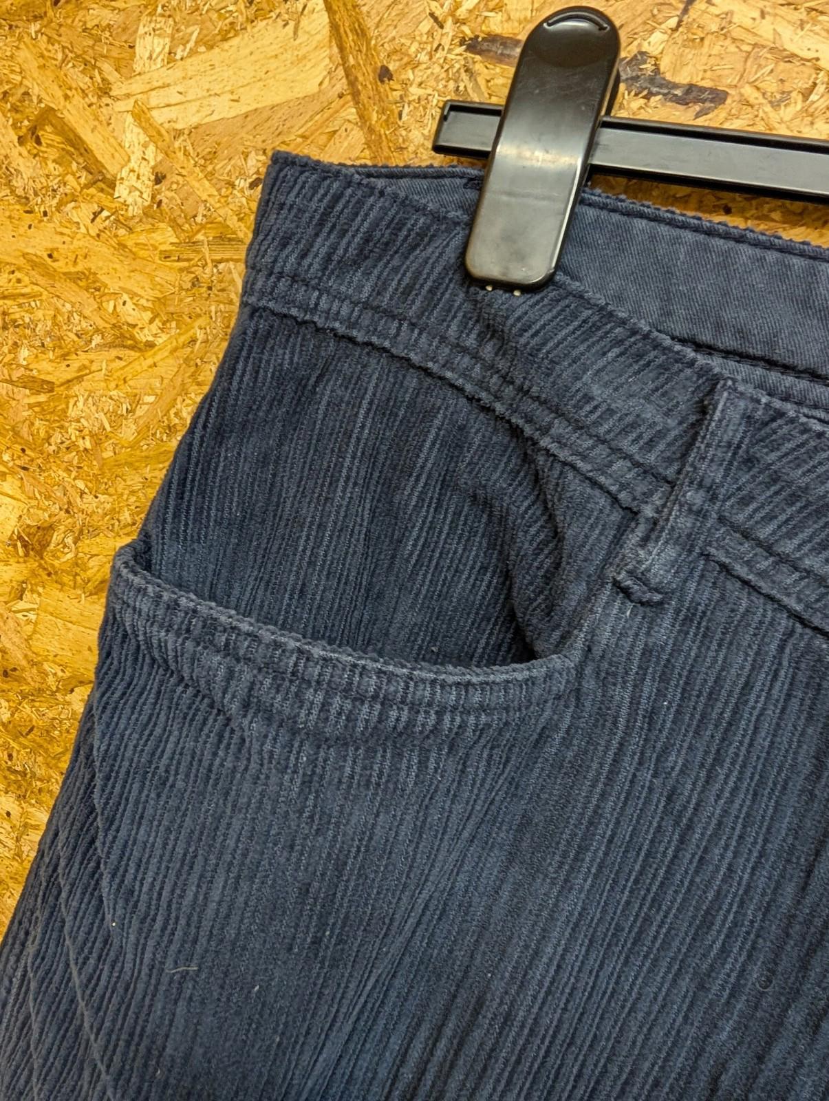 Weird Fish Trousers W36 L31 Men Corduroy Straight Leg Casual Navy Blue Cotton