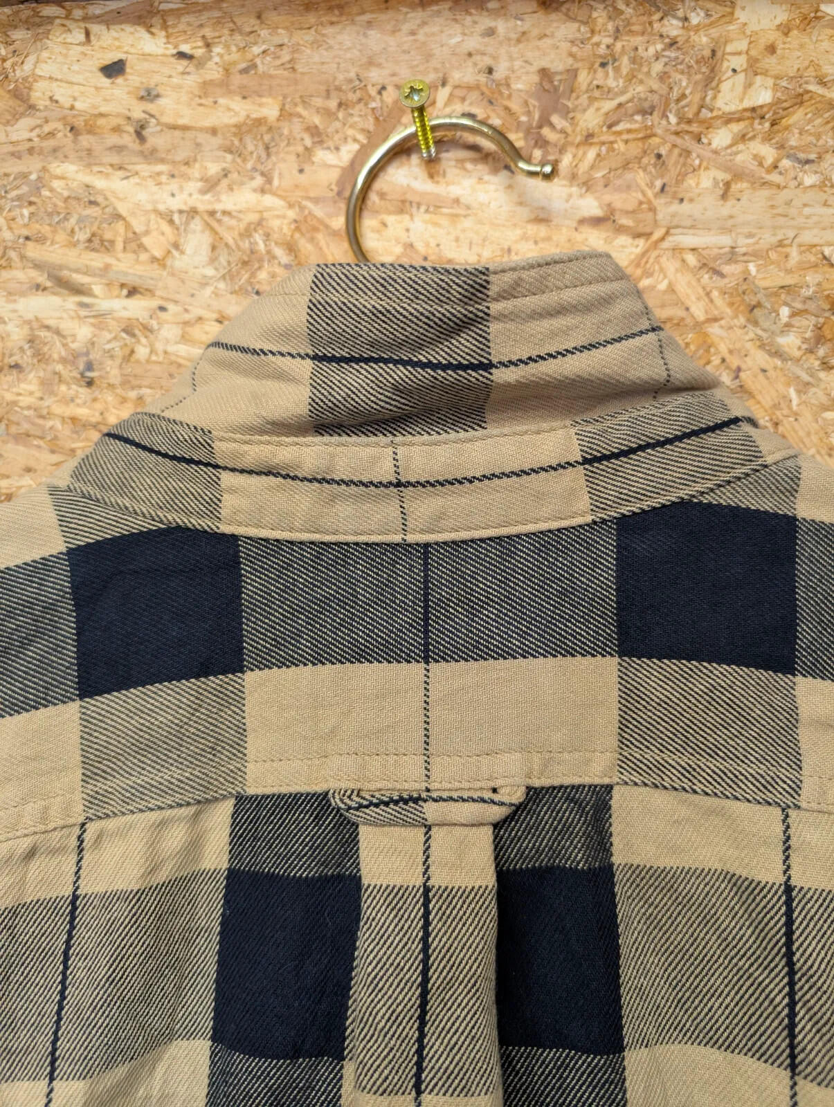 Filson Alaskan Guide Shirt Mens XXXL Beige Black Cotton Plaid Workwear Button