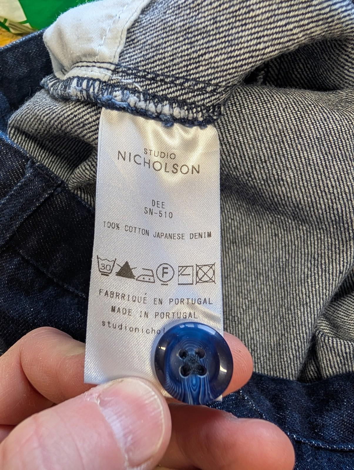 Studio Nicholson Dee Jeans Womens W29 Size 1 Cropped Japanese Balloon Blue
