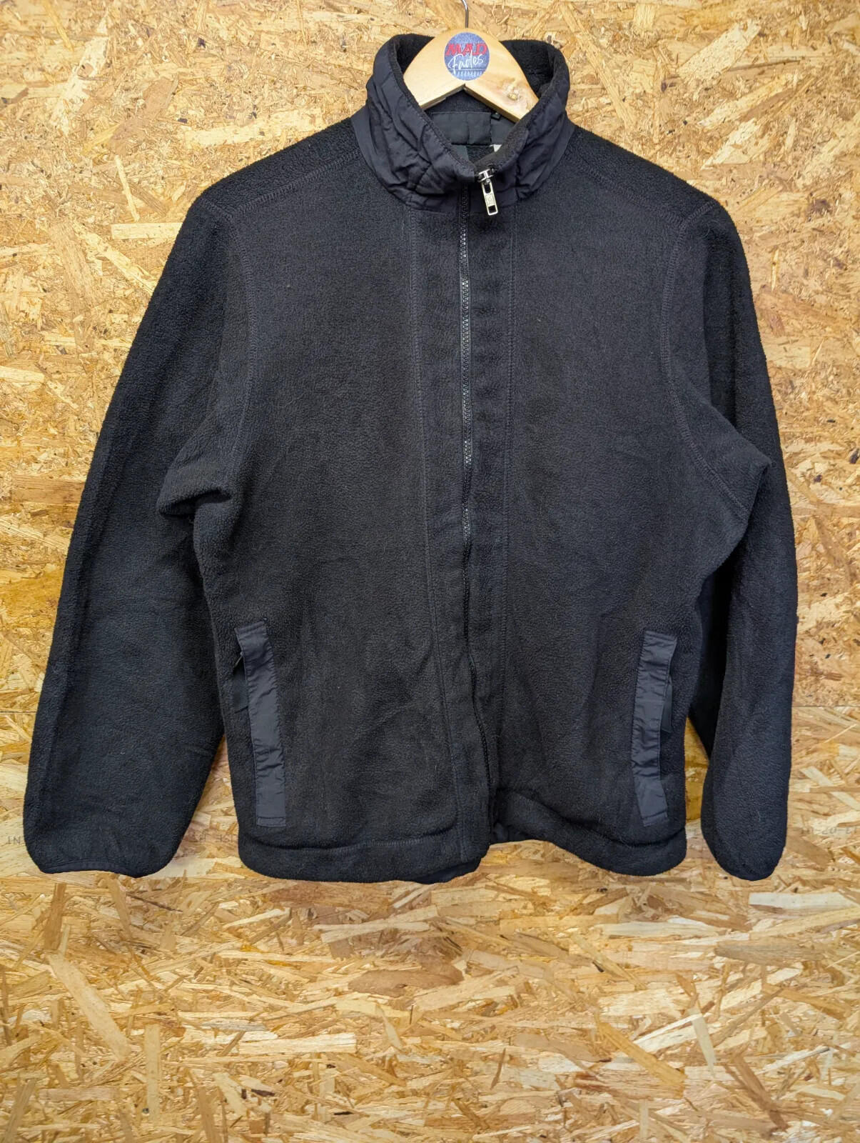 Vintage Patagonia Synchilla Fleece Jacket Womens Large Black Zip USA Made 90s