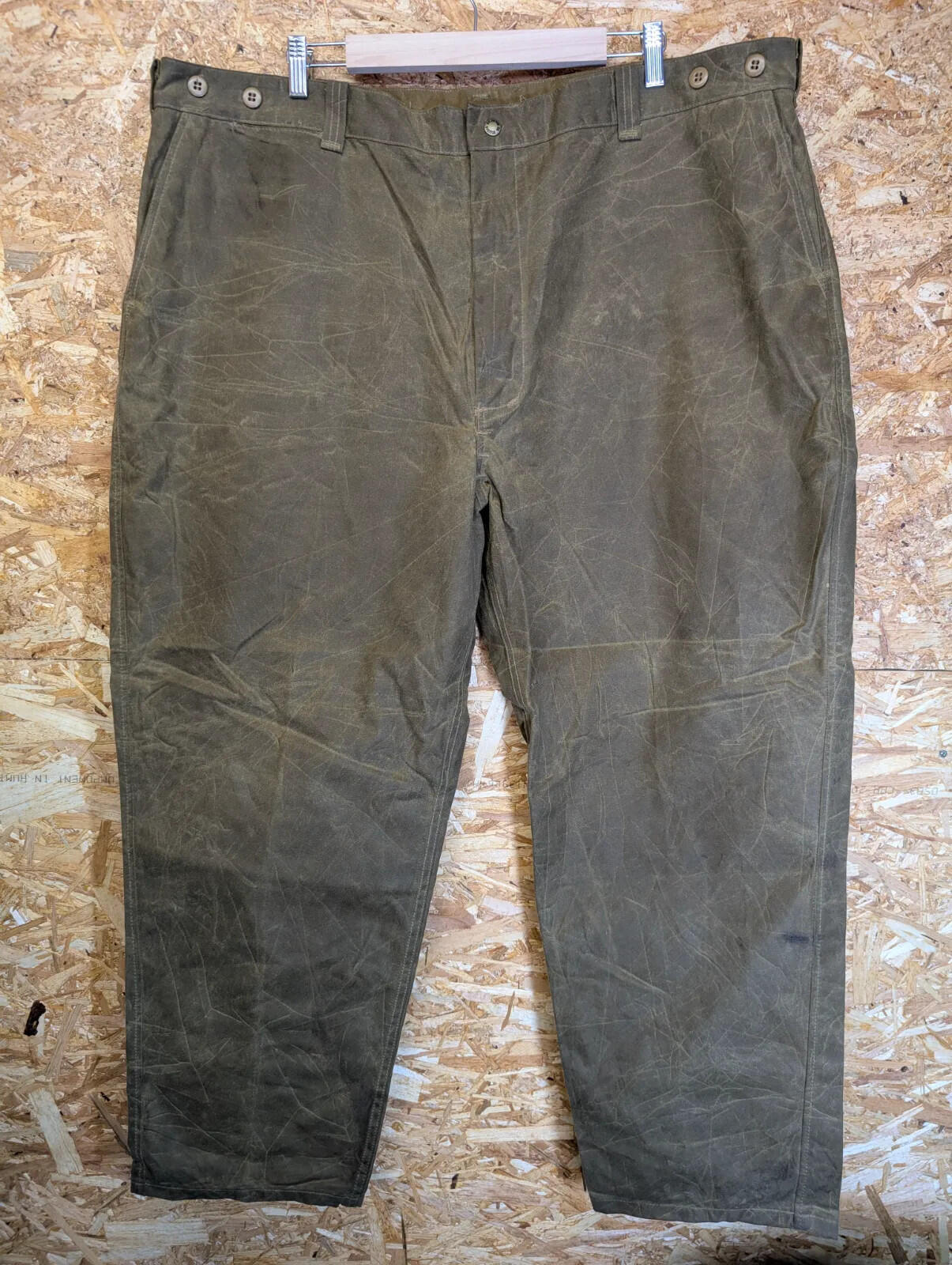 Filson Single Tin Cloth Pants W44 L31 Style 69 Thorn Trousers Workwear USA Made