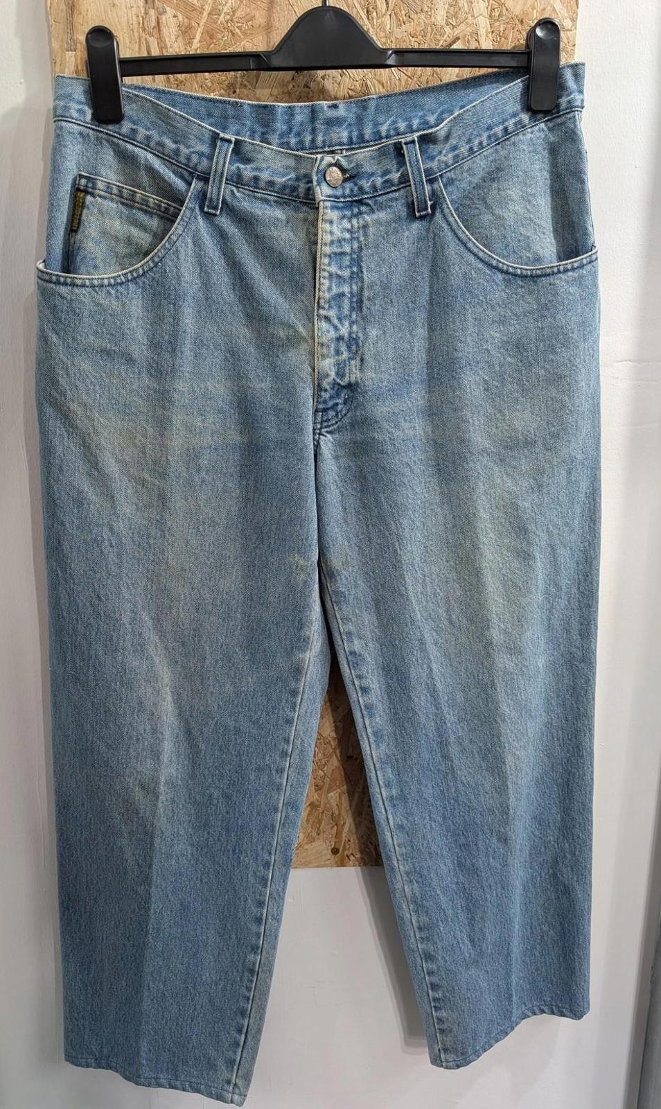 Armani Jeans Mens Size W34 L29 Vintage 90s Stonewashed Blue Denim Straight Leg