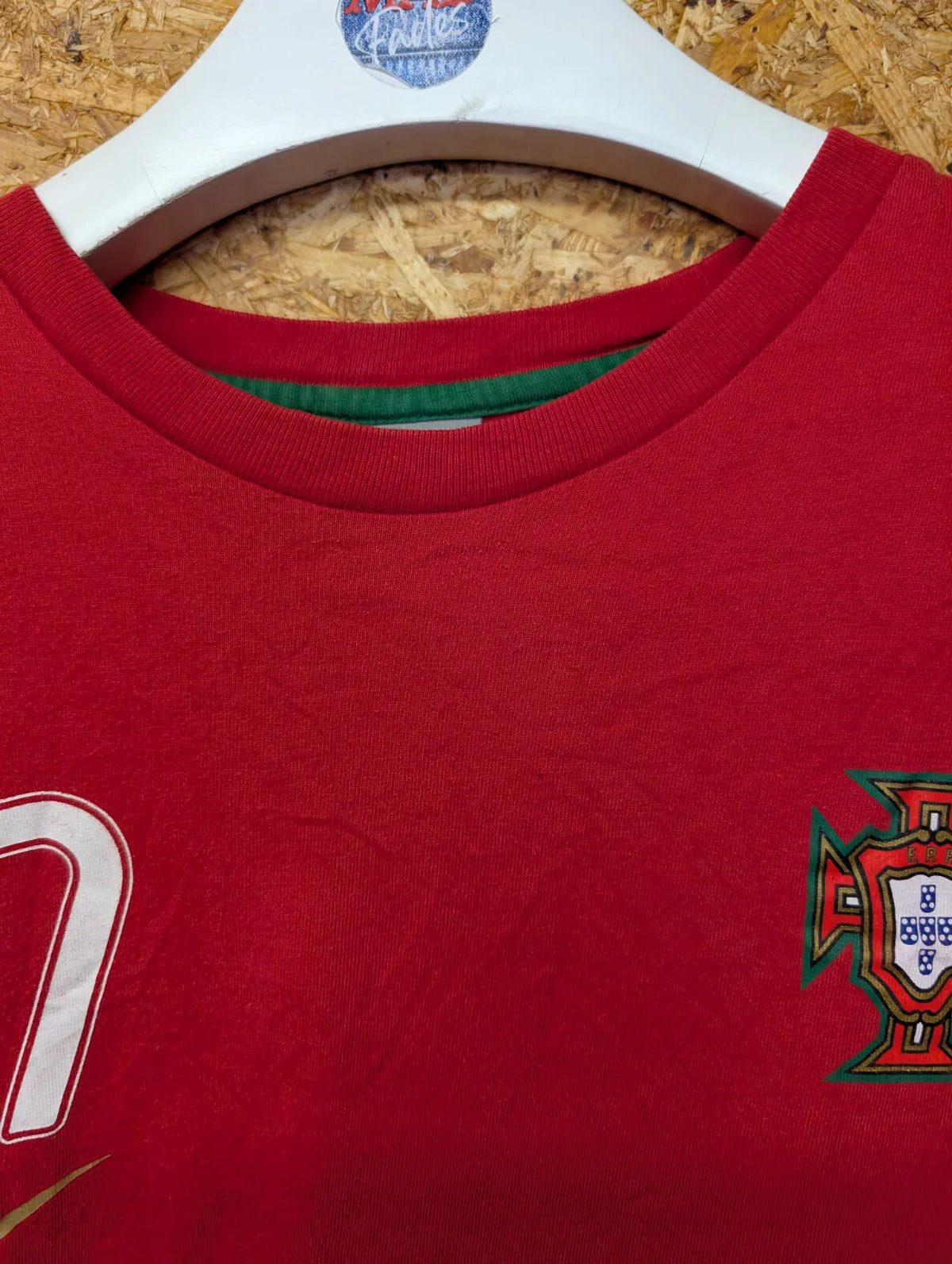 Nike Tiempo Portugal Football T-Shirt Men XL Red Cotton 17 Christiano Ronaldo