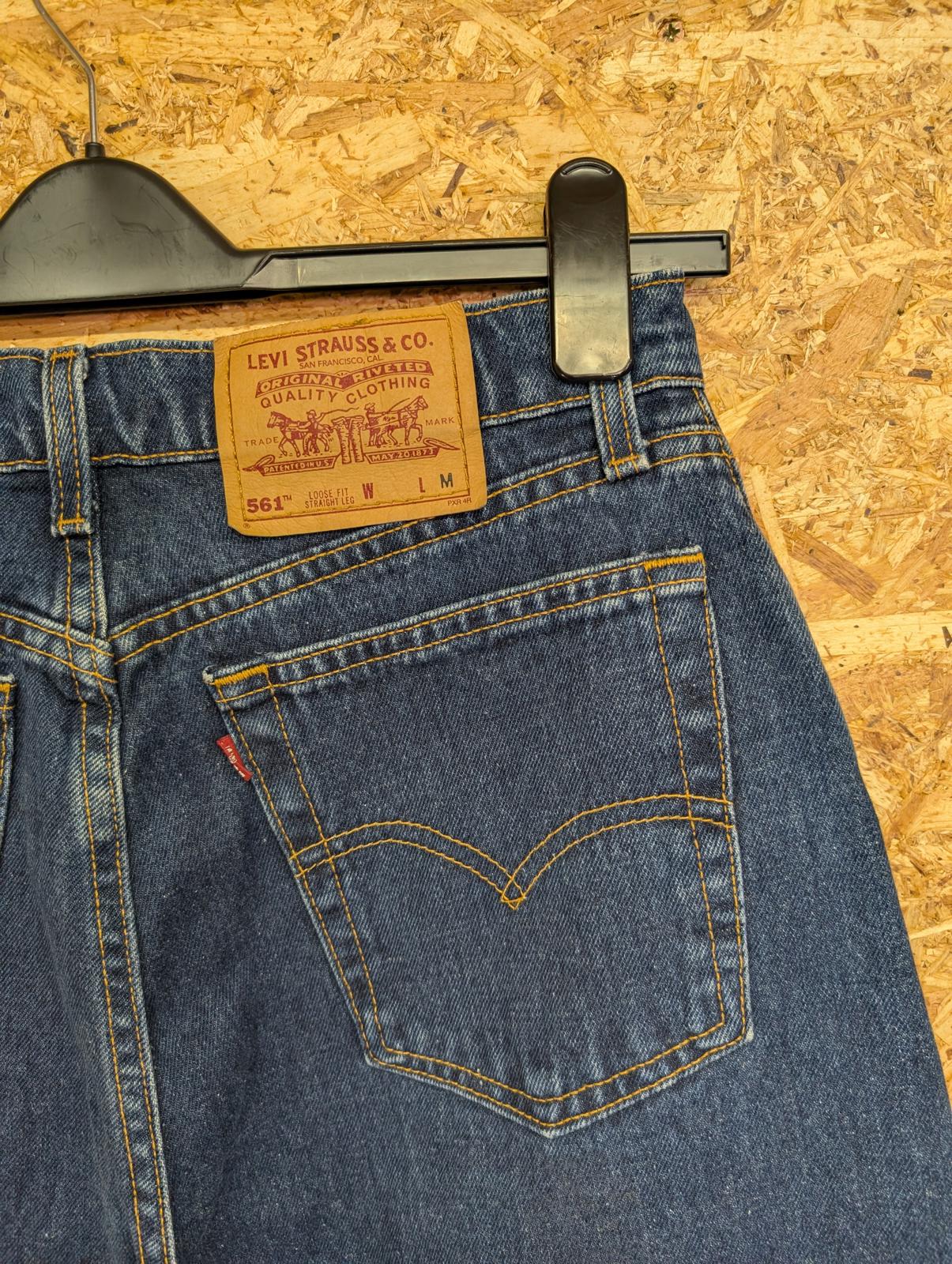 Levis 561 Size 8-10 W28 L32 Vintage 90s Jeans Made In USA Loose Fit Straight Leg