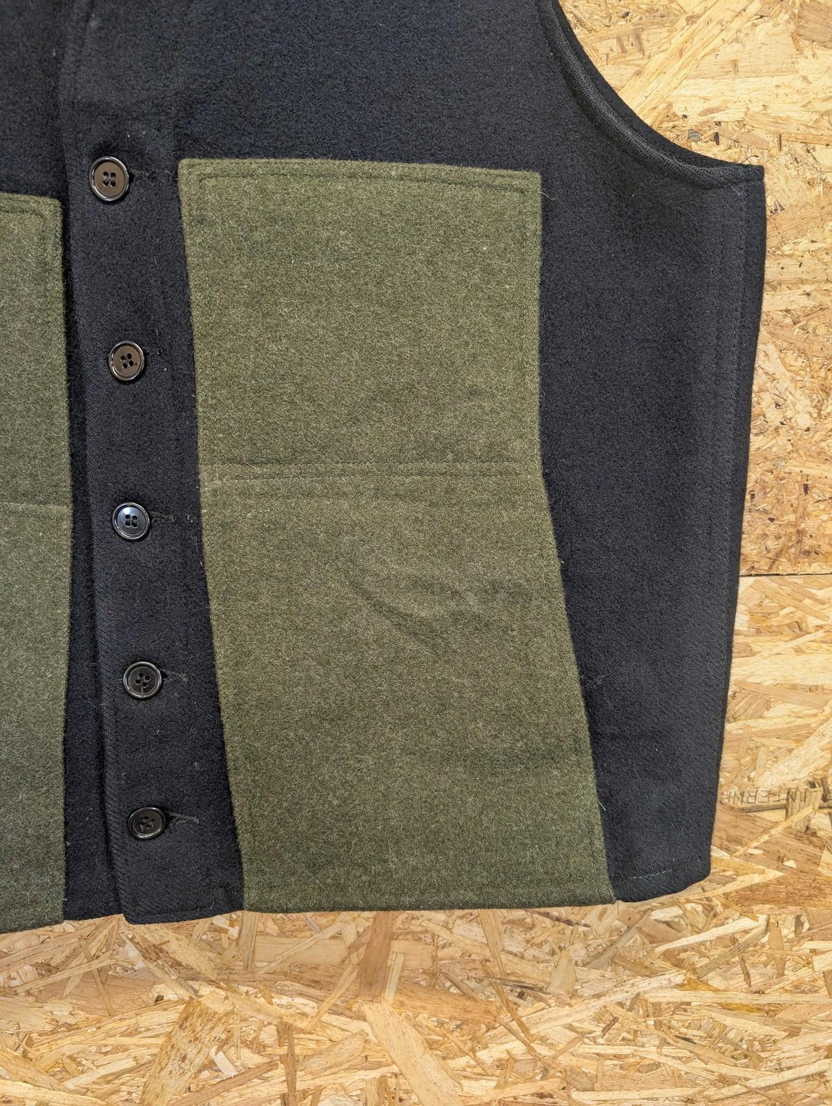 Filson Mackinaw Vest XL 44 Navy Blue Green Wool USA Waistcoat Gilet Body Warmer