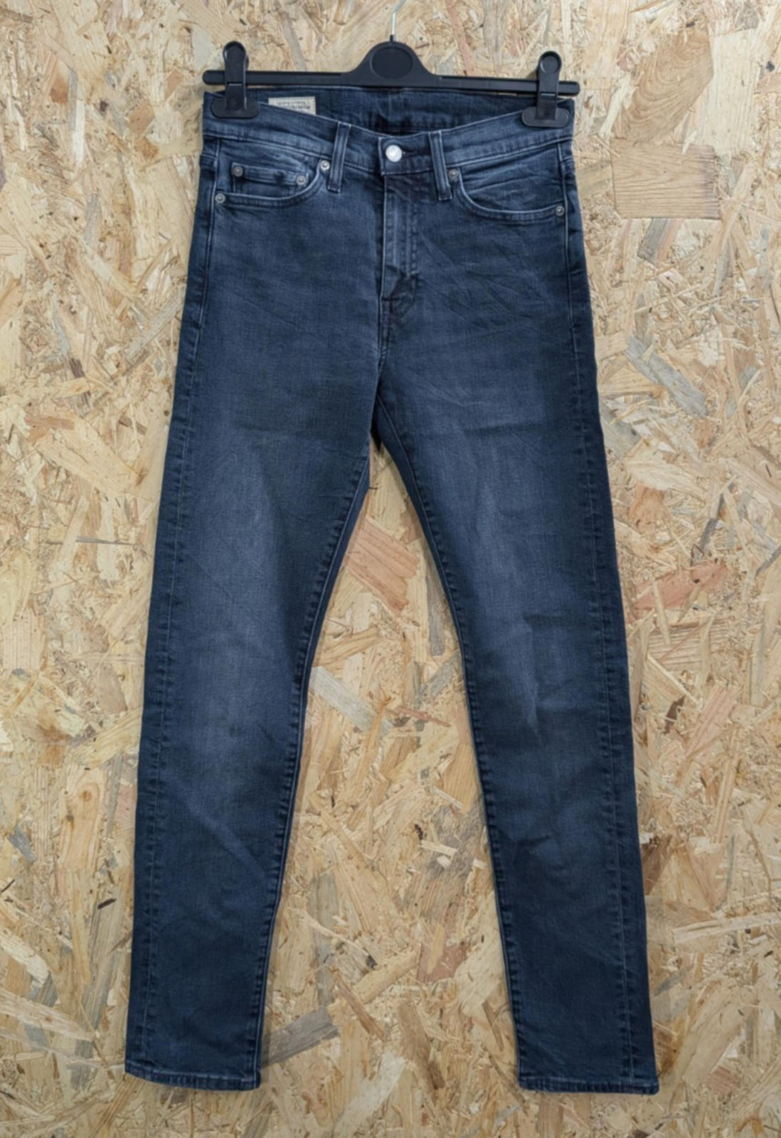 Levis 512 Slim Jeans W32 L32 Men Navy Blue Stretch Premium Big E Red Tab Zip Fly