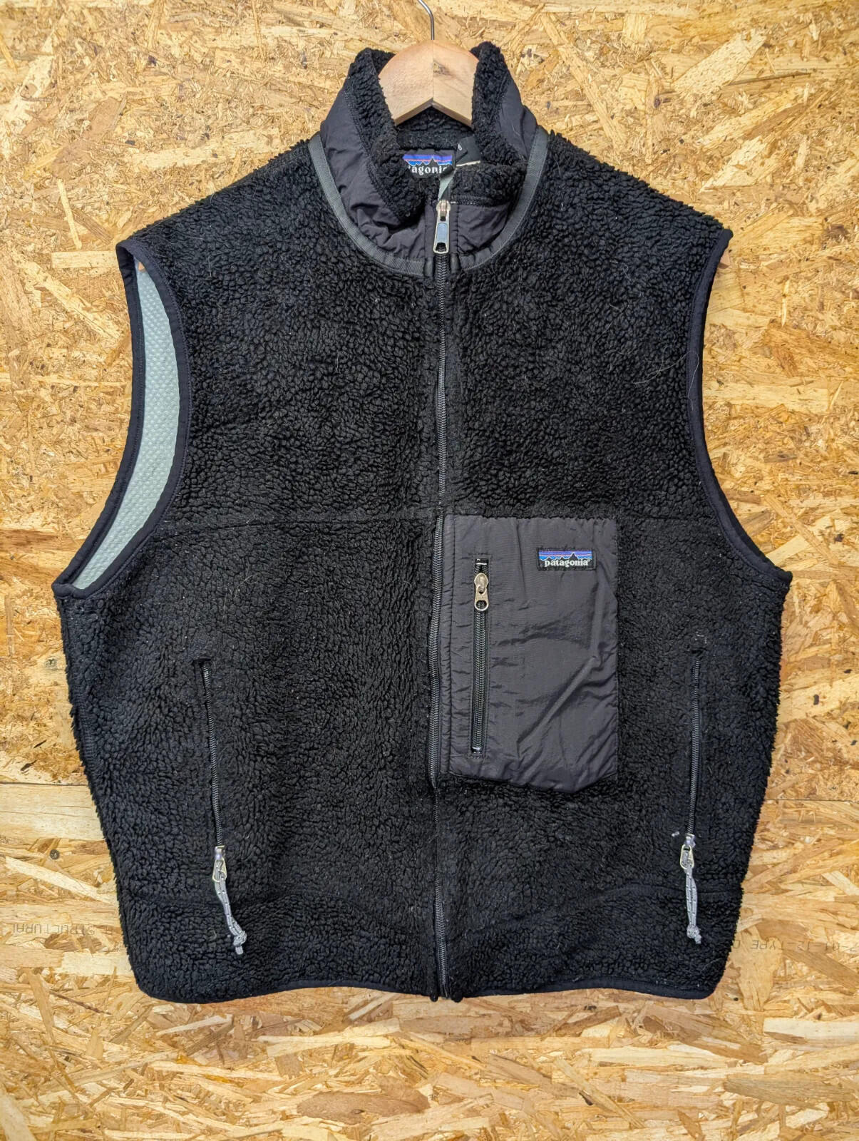 Patagonia Retro-X Pile Fleece Men XL Vest Zip Black Gilet Bodywarmer USA