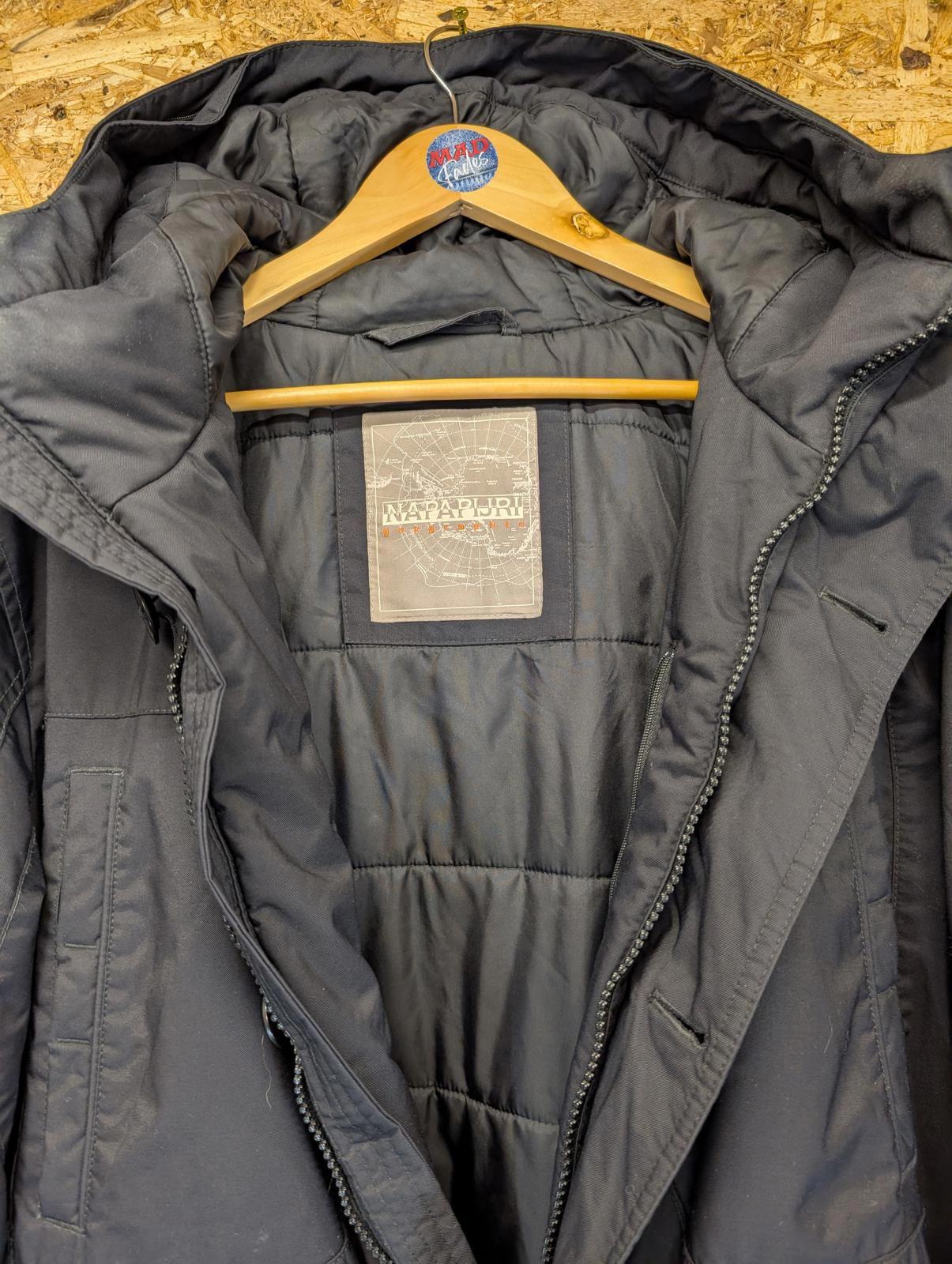 Napapijri Padded Parka Jacket XXL Men Insulated Puffa Warm Black Coat Hooded