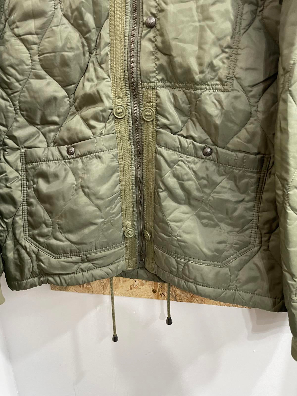 Levis M65 Bomber Jacket Liner XL Padded Utility Hooded Khaki Green