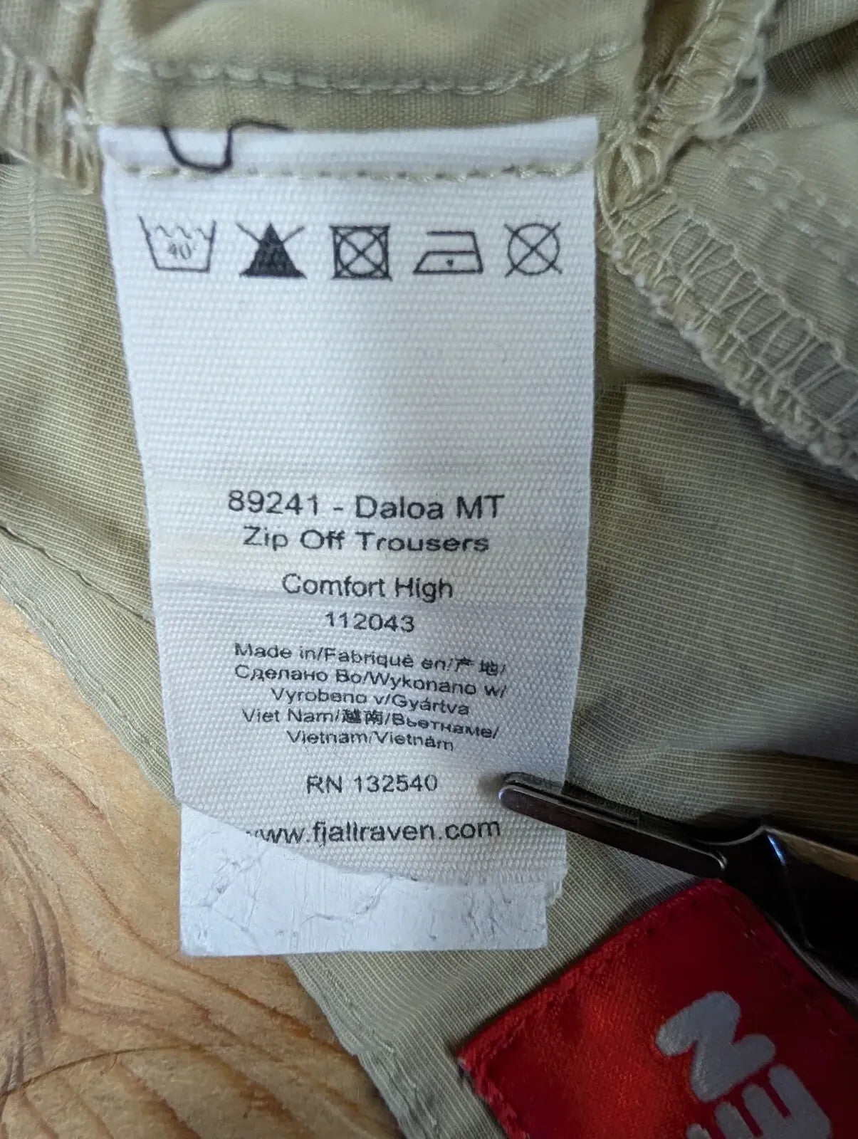 Fjallraven Daloa MT Zip Off Trousers W28 Comfort High Cargo Beige Zip Pockets