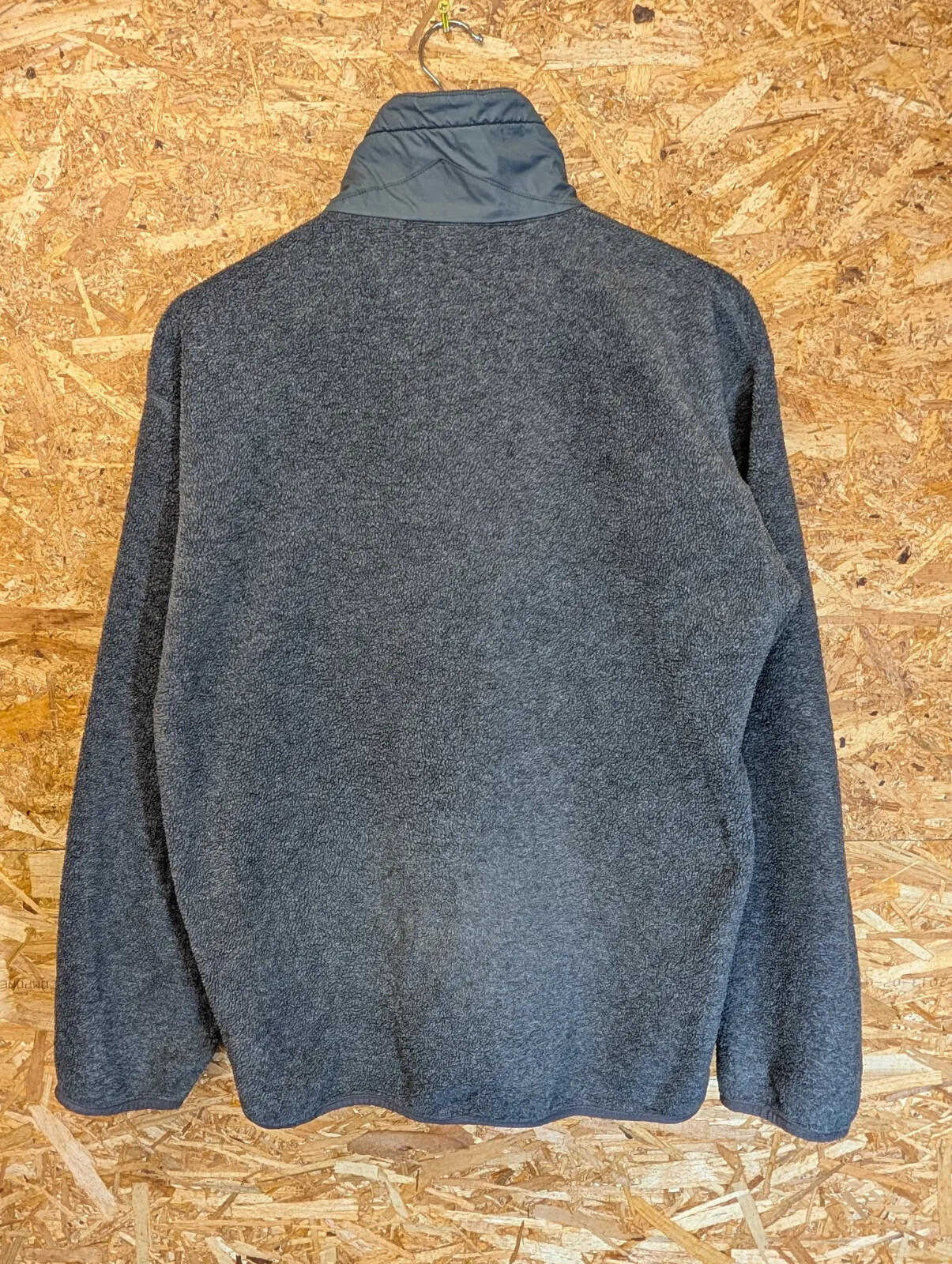 Vintage Patagonia Fleece Pullover Mens Medium Grey Full Zip Sherpa Snap-T 90s
