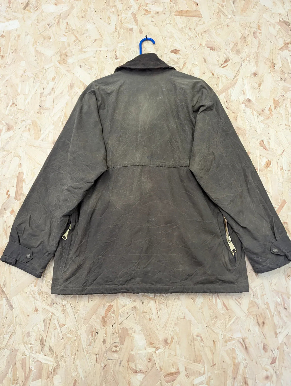 Filson Tin Cloth Field Jacket Mens Large Khaki Green Oil Lined Wax USA Made