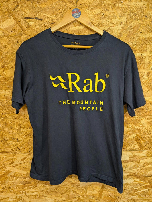 Rab T-Shirt Mens Medium Stance Mountain Short Sleeve Graphic Tee Navy Blue