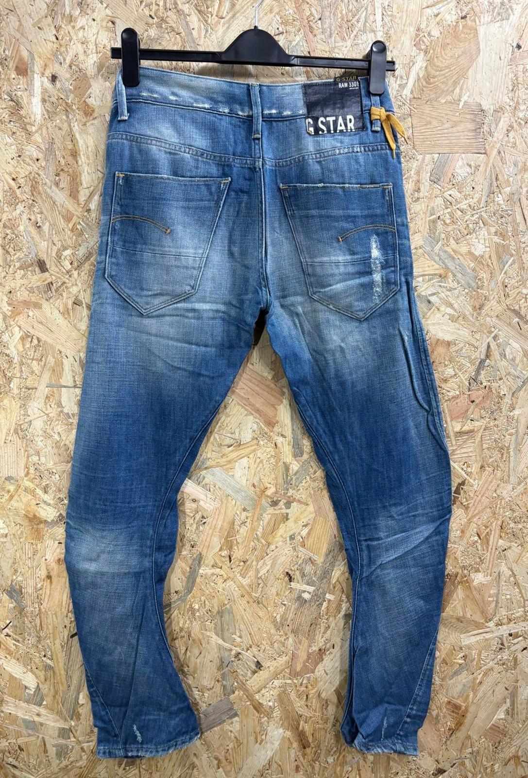 G-Star Arc Loose Tapered Jeans W26 L30 Women Blue Denim Y2K Vintage Carrot Zip