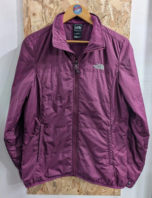 North Face Puffer Jacket Womens Size Medium Mid-Length Insulated Purple Cherry