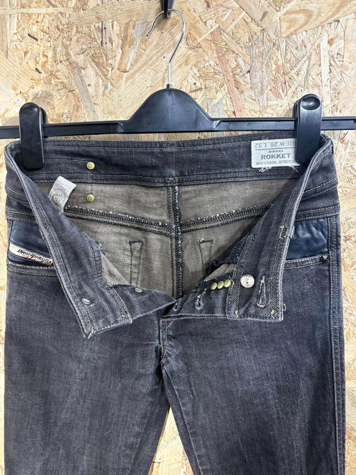 Diesel Rokket Black Bootcut Jeans W26 L32 Women Low Waist Rise 008DK Y2K Vintage