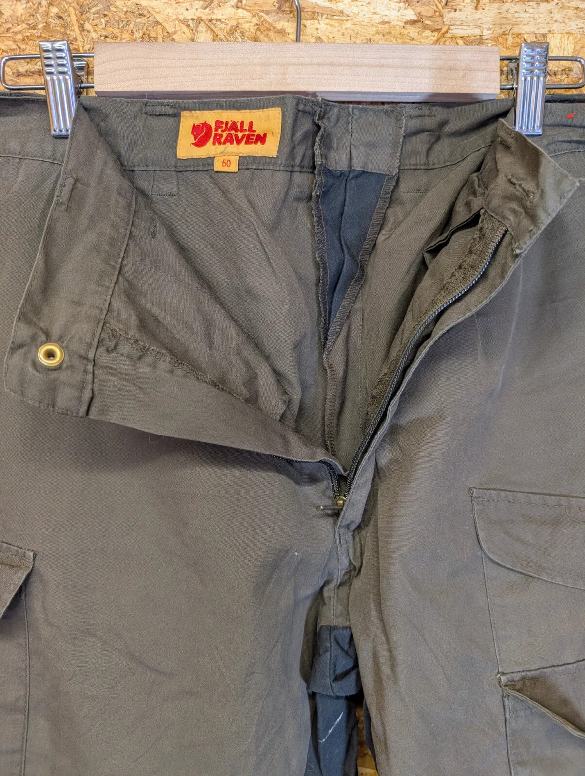 Fjallraven Barents Trousers G1000 Comfort High Mens W30 L33 Khaki Green Black