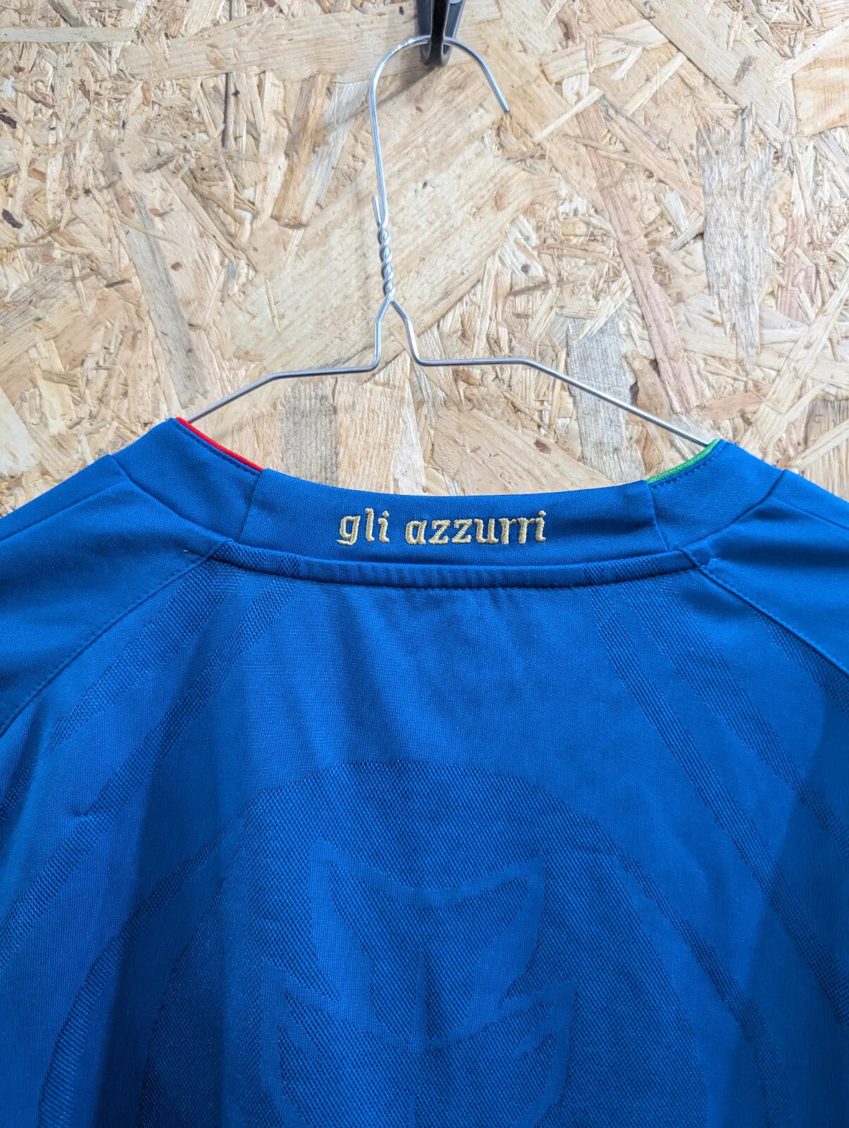 Italy 10/11  Home Top Mens Large Blue Short Sleeve Football Puma International
