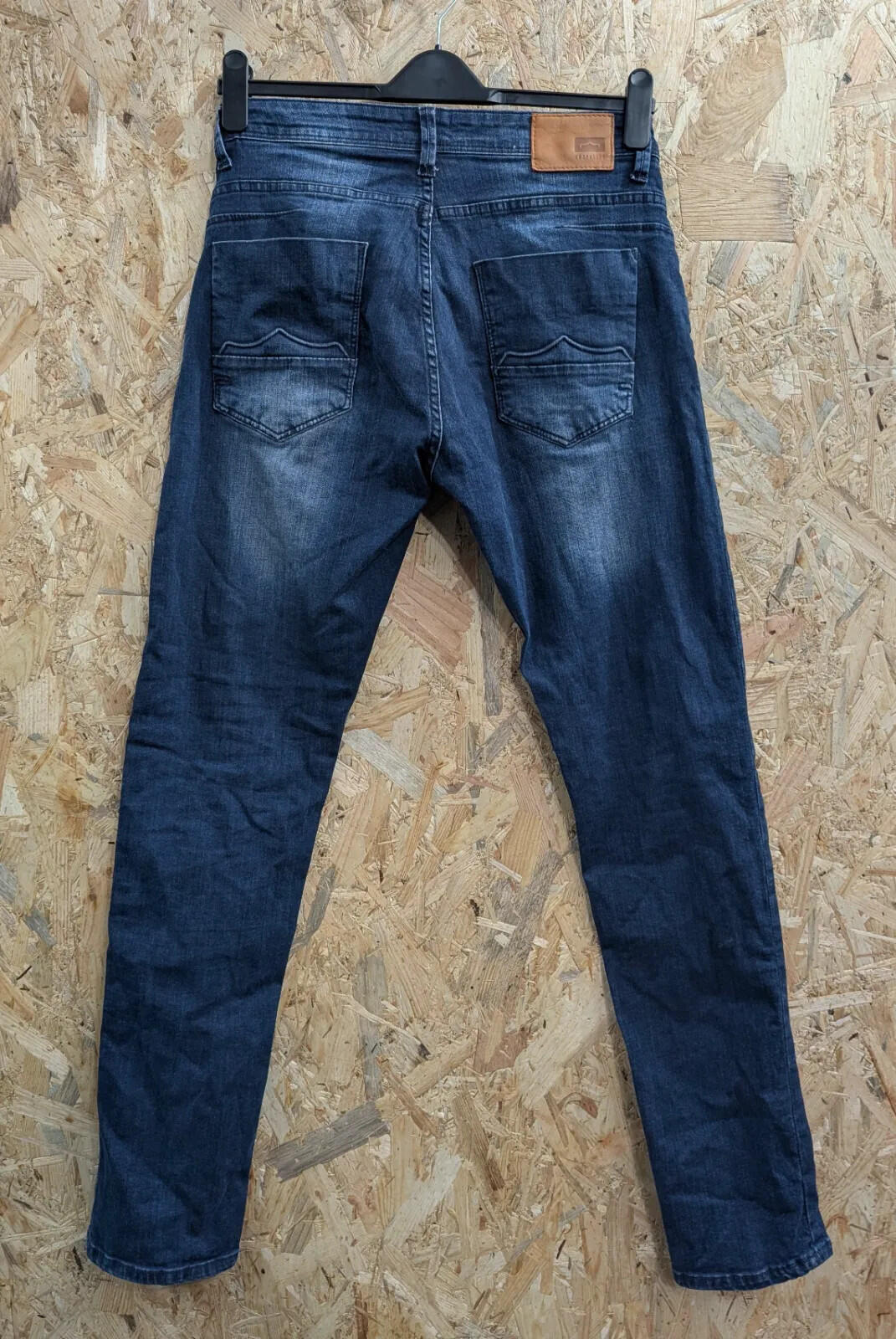 883 Police Cassady Jeans Mens W32 L34 Blue Dark Stretch Denim Slim Fit Zip Fly