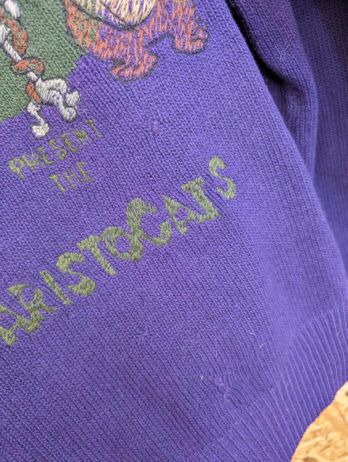 Iceberg Purple Size Large Jumper Aristocrats Vintage 90s Knit 100% Wool Italy