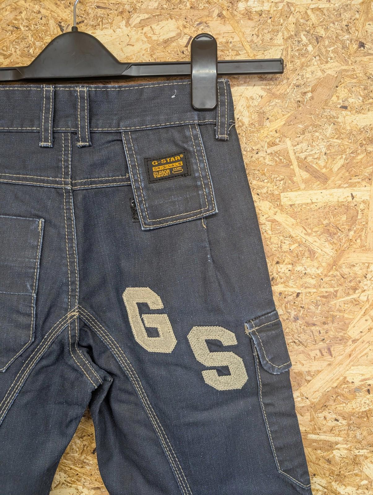 G-Star Raw Elwood Jeans Age 8 Boys W24 L23 Cargo Style Navy Blue Rigid Denim