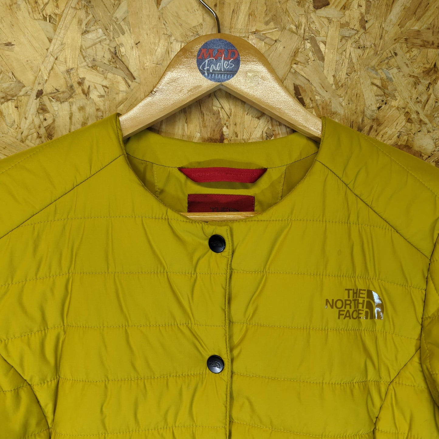 North Face Mustard Yellow City Rev Padded Puffa Jacket Red Label Womens Medium